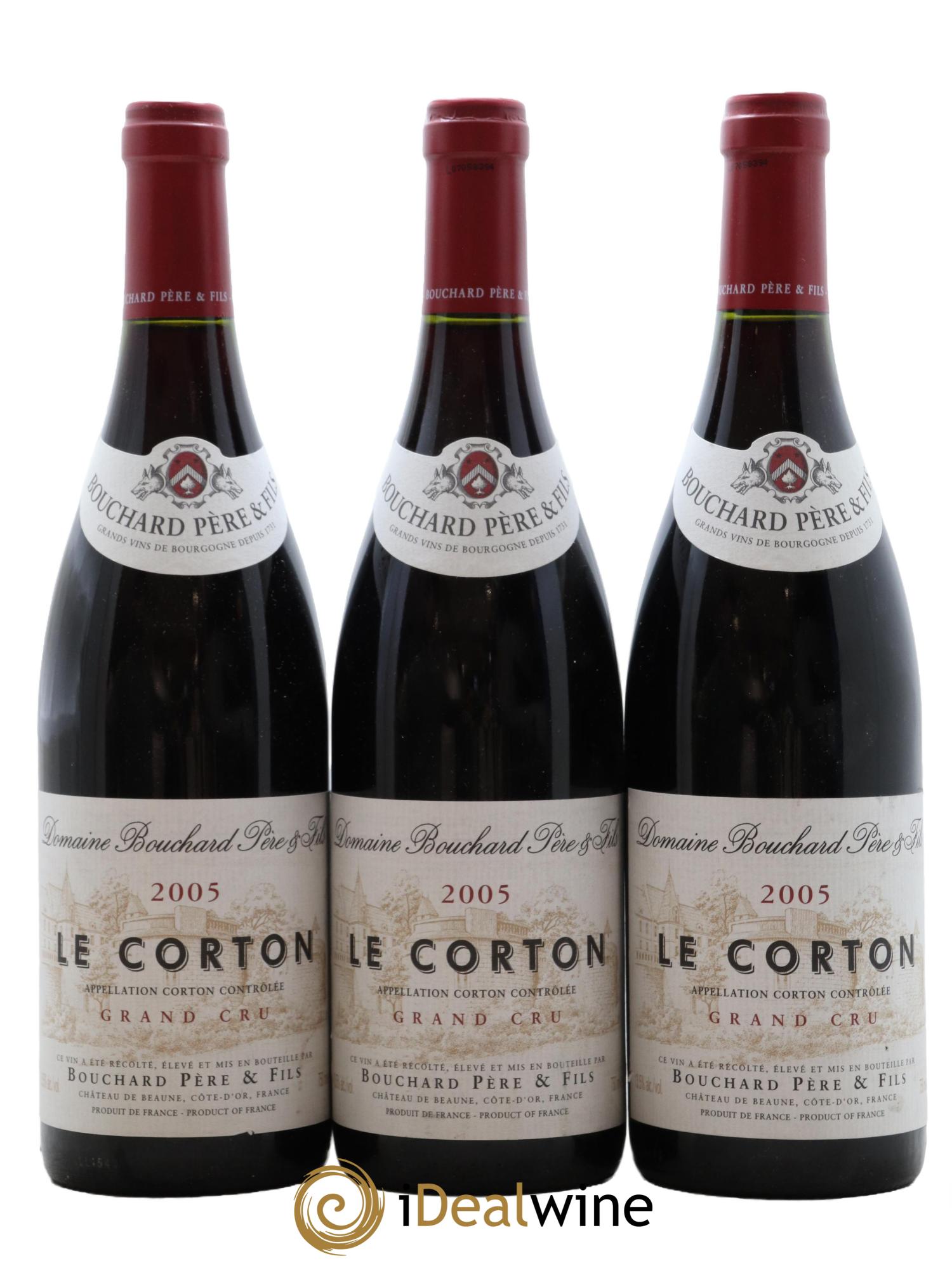 Corton Grand Cru Le Corton Bouchard Père & Fils 2005 - Lot de 3 bouteilles - 0