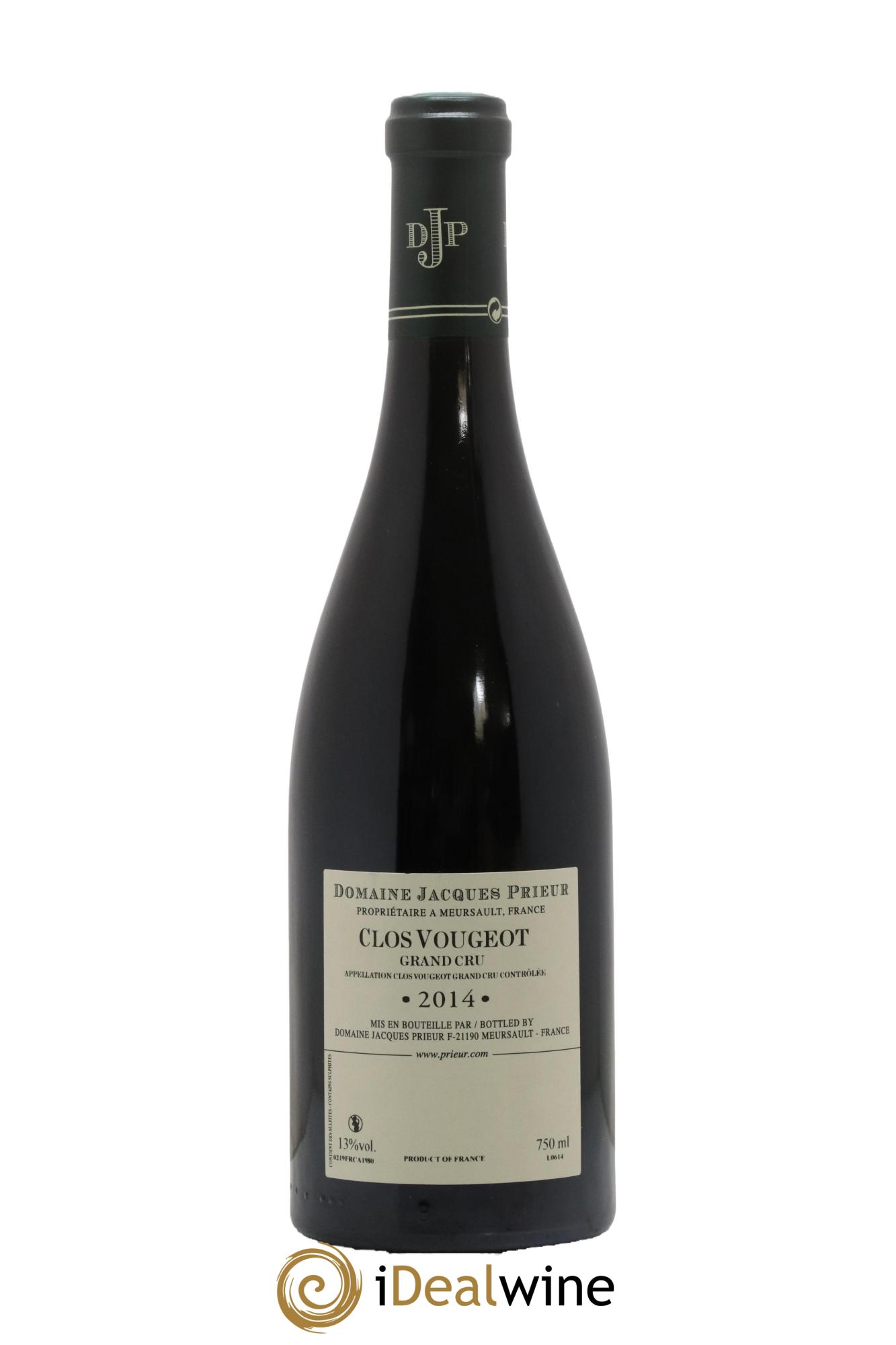 Clos de Vougeot Grand Cru Jacques Prieur (Domaine) 2014 - Lot de 1 bouteille - 1