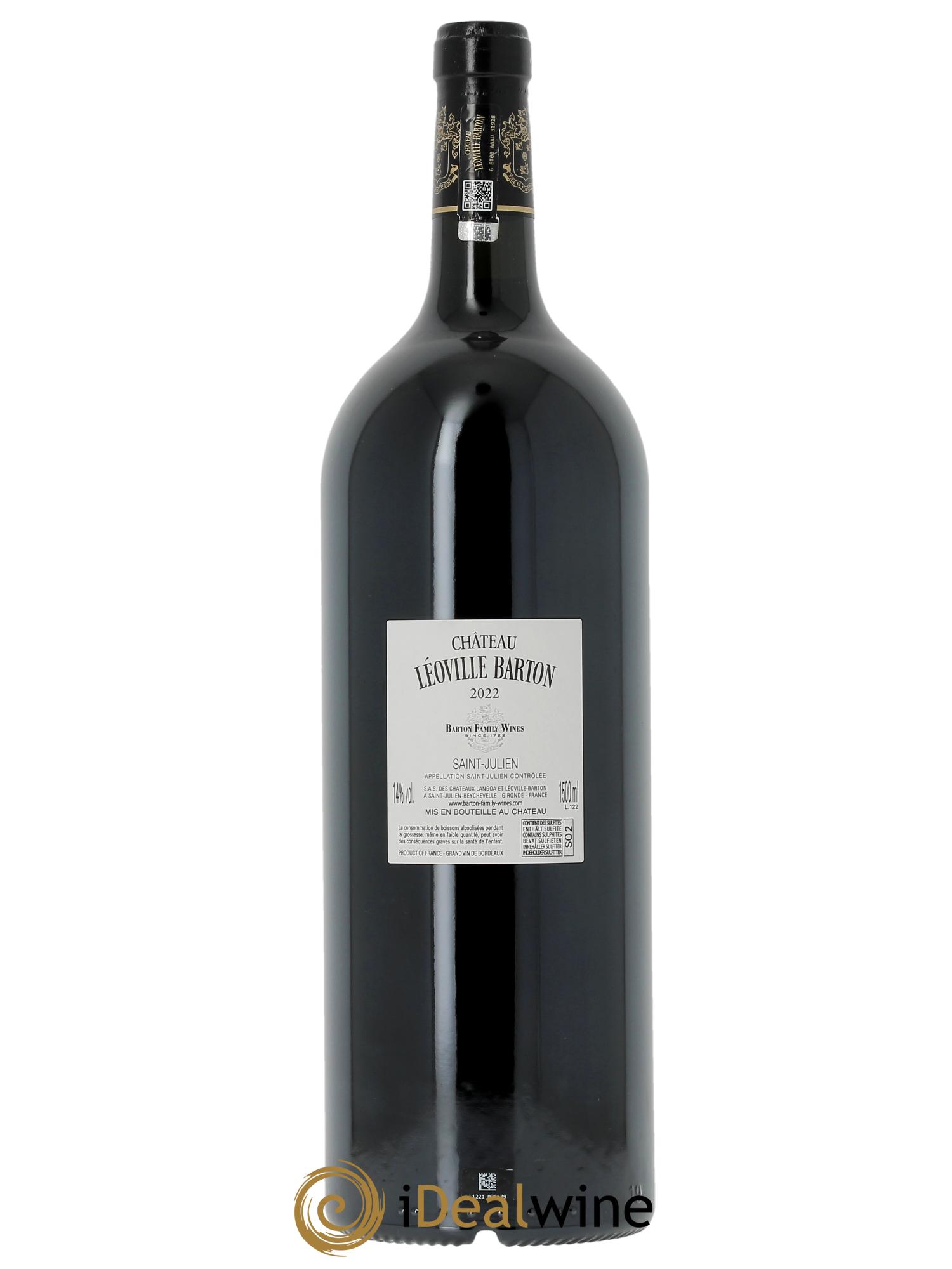 Château Léoville Barton 2ème Grand Cru Classé (Cassetta in legno a partire da 3 mg) 2022 - Lotto di 1 magnum - 1