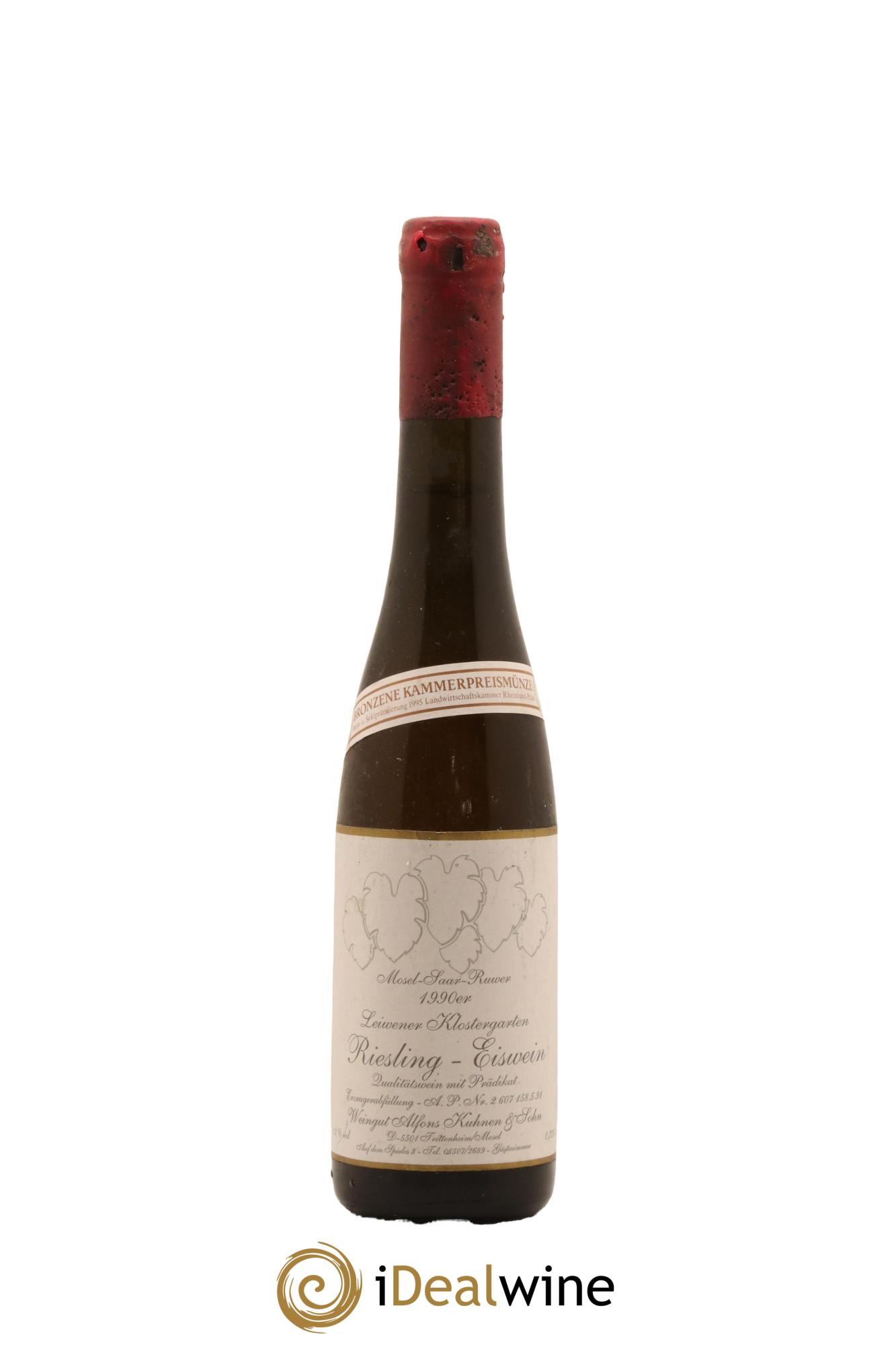 Riesling-Eiswein Weingut Alfons Kuhnen u Sohn Leiwener Klostergarten Eiswein 1990 - Lotto di 1 mezza bottiglia - 0