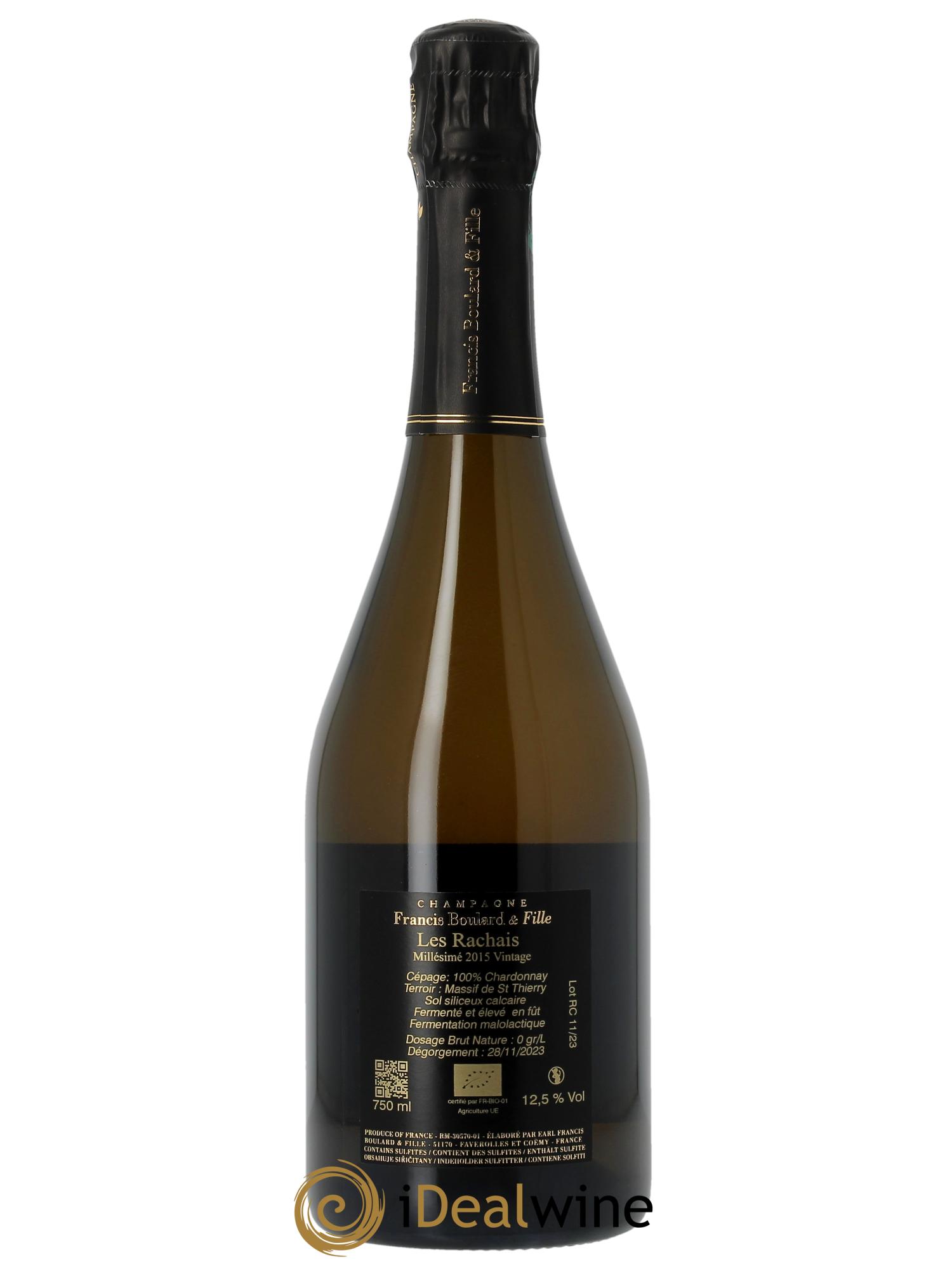 Les Rachais Francis Boulard   2015 - Lot de 1 bouteille - 1