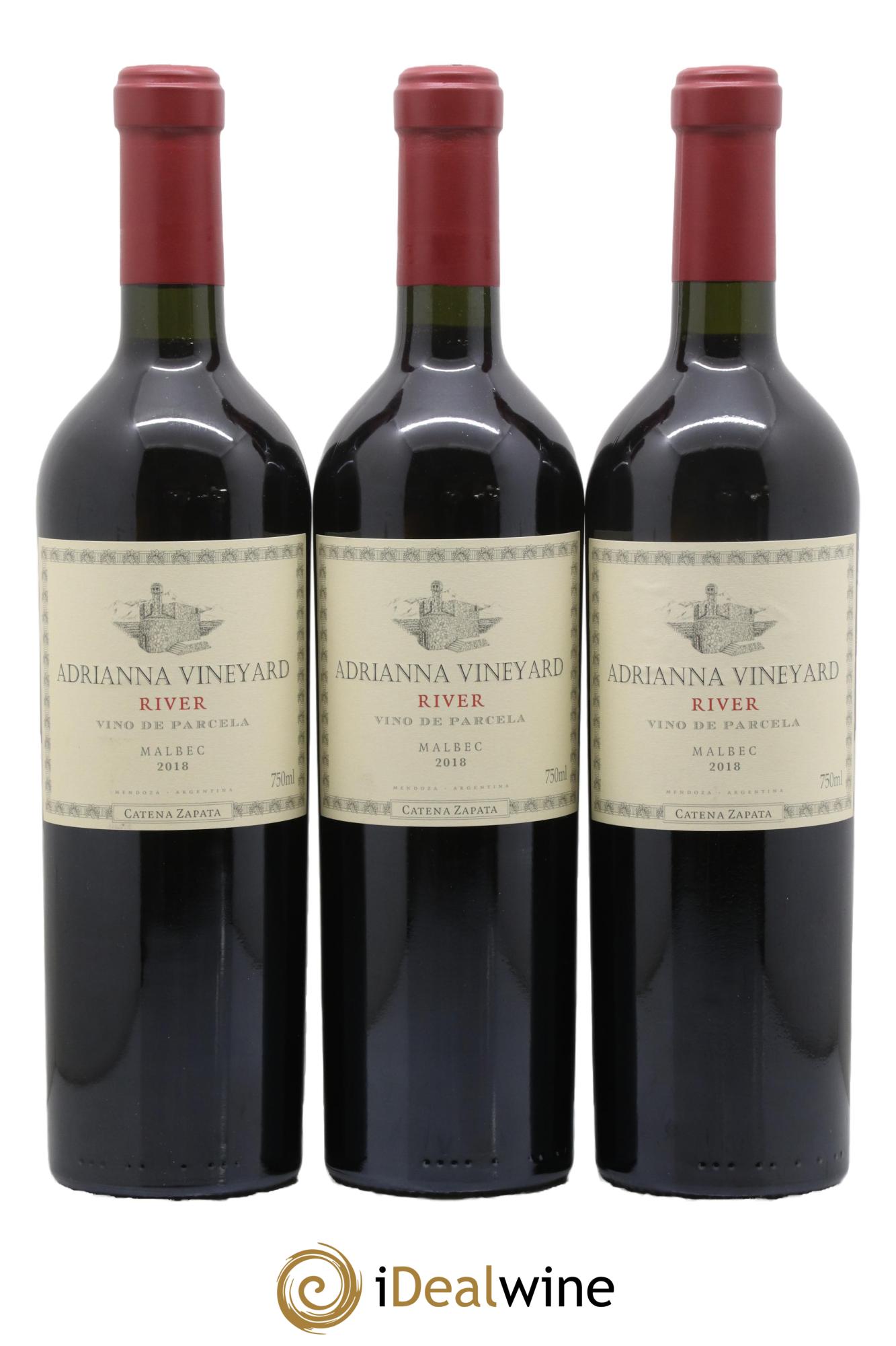 Mendoza Adrianna Vineyard River 2019 - Lot de 3 bouteilles - 0