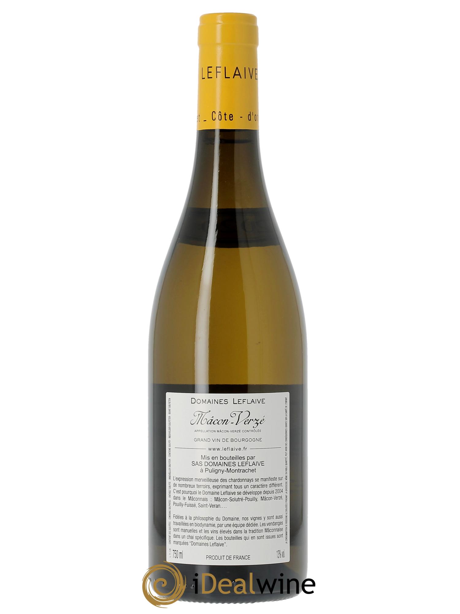 Mâcon Verzé Leflaive (Domaine) 2020 - Lot de 1 bouteille - 1