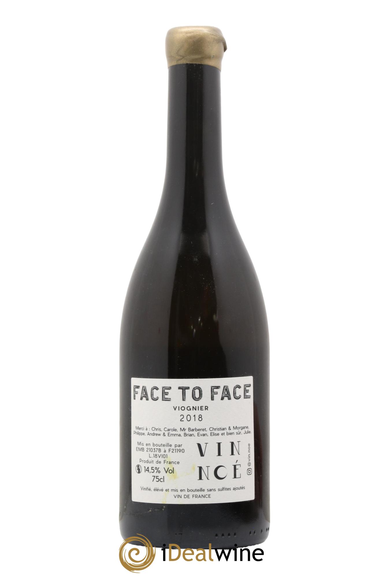Vin de France Viognier Vin Orange Face To Face Vin Noé  Jonathan Purcell 2018 - Posten von 1 Flasche - 1