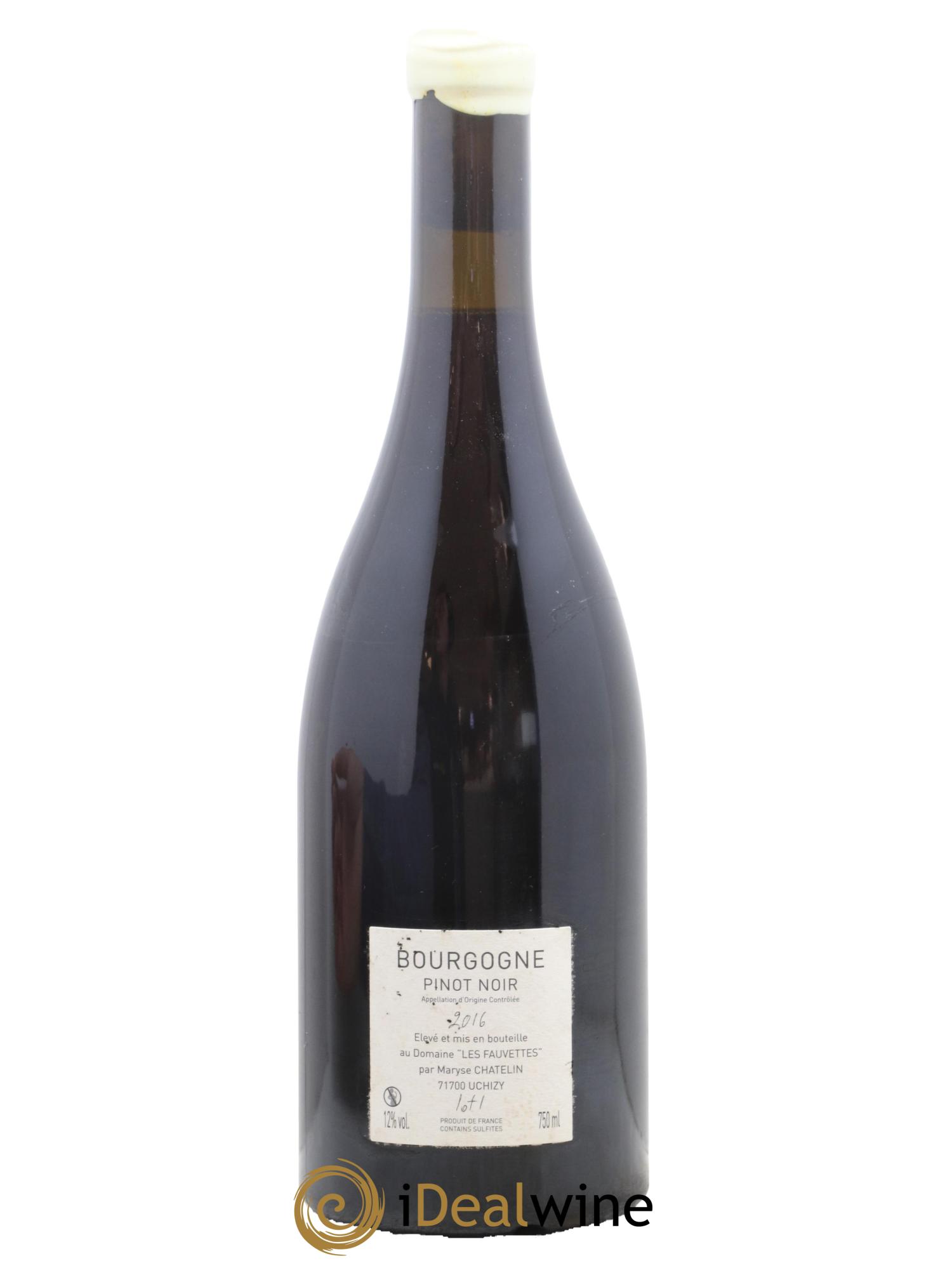 Bourgogne "De l'Aube à l'Aube" Pinot Noir Maryse Chatelain Domaine Des Fauvettes 2016 - Lot de 1 bouteille - 1