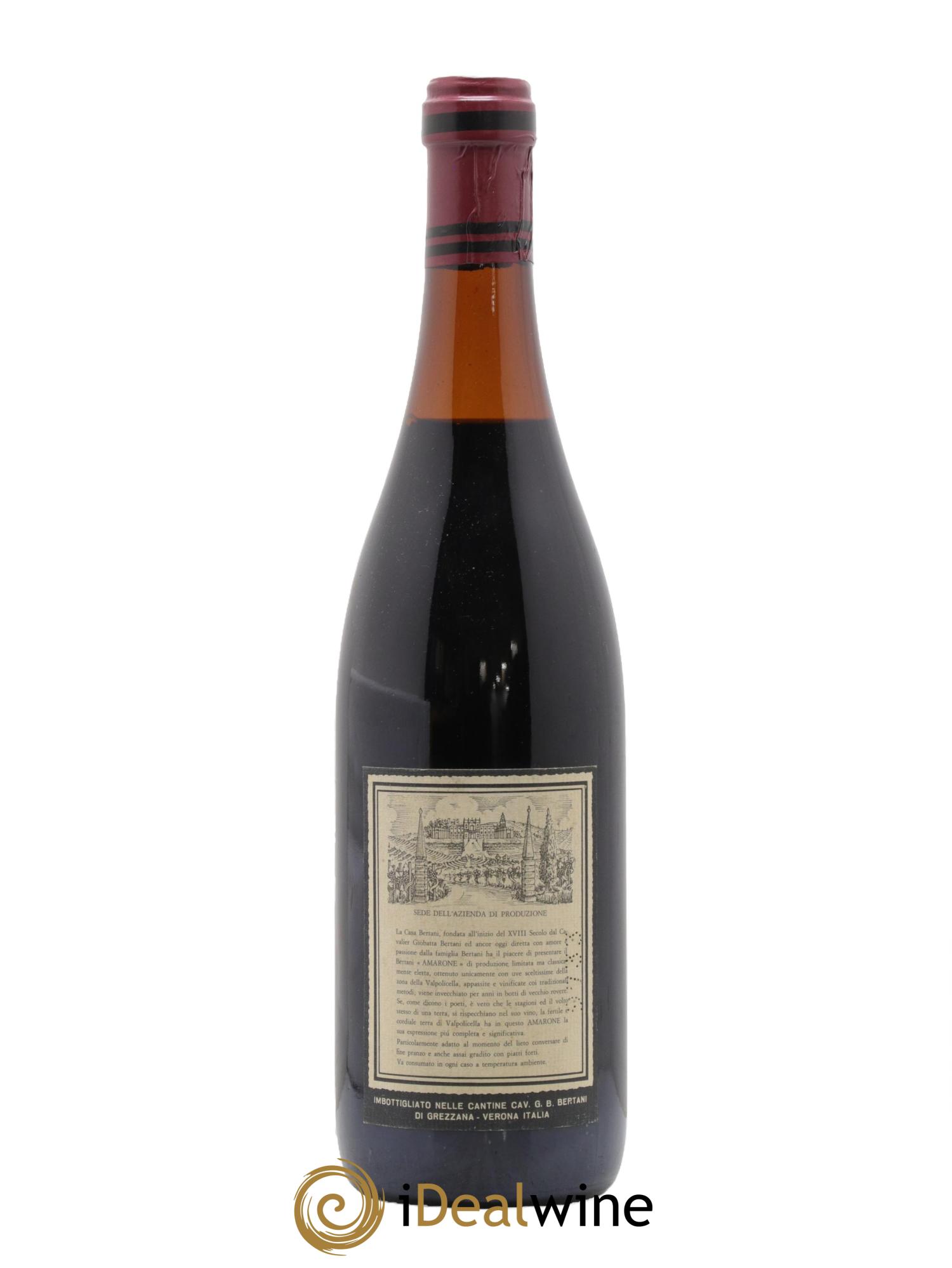 Amarone della Valpolicella Classico DOC Bertani 1969 - Lot de 1 bouteille - 1