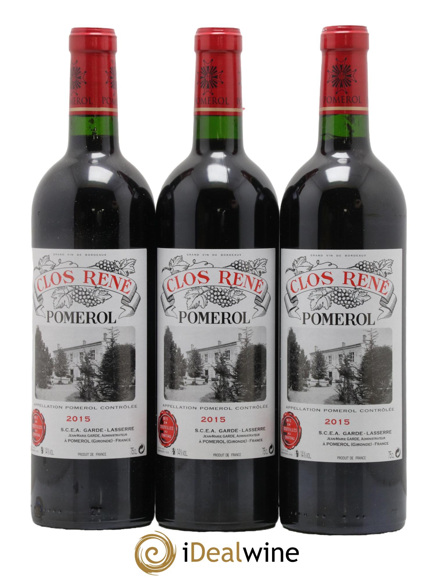 Clos René 2015 - Lot of 12 bottles - 4