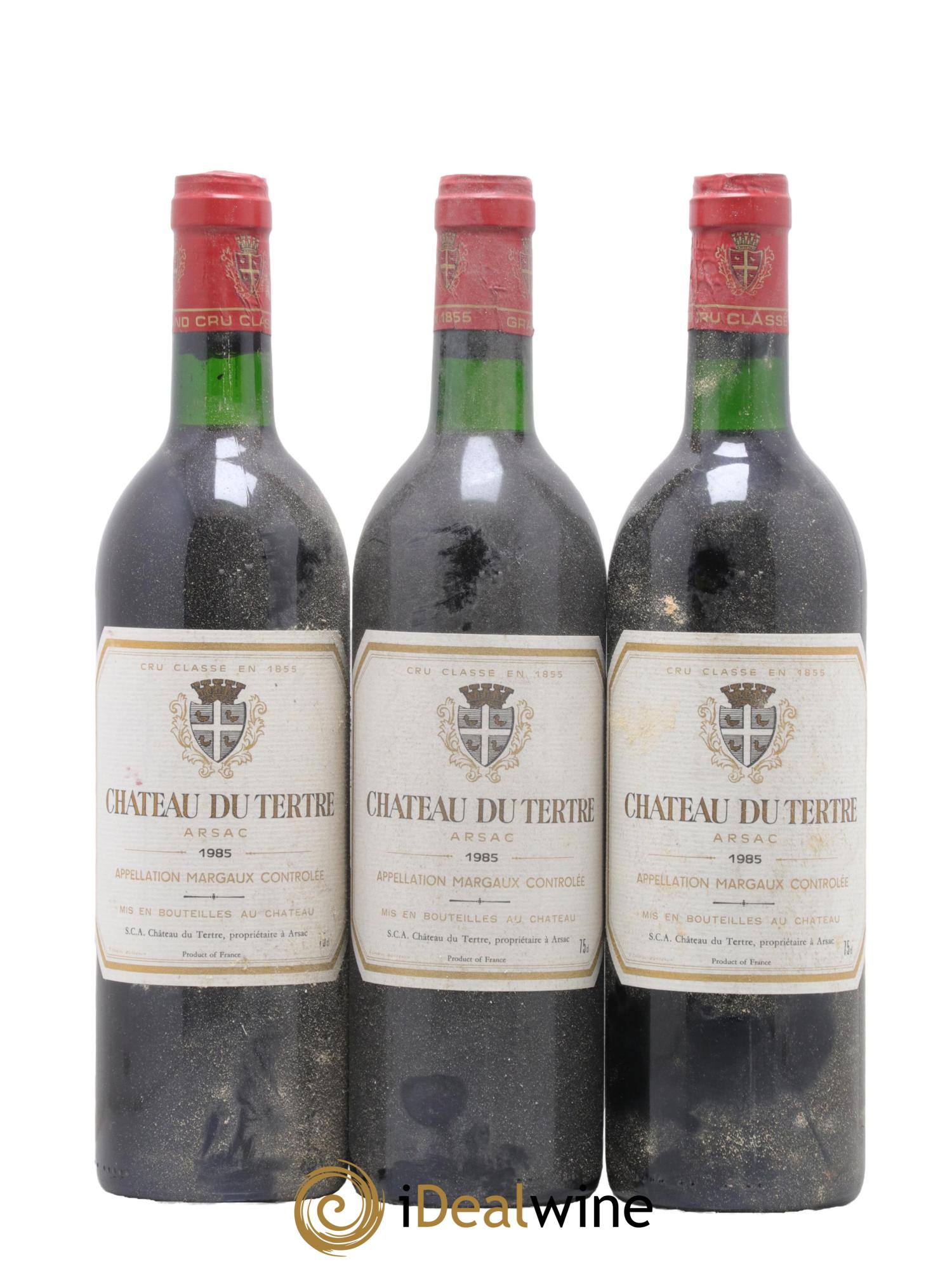 Château du Tertre 5ème Grand Cru Classé 1985 - Lot de 3 bouteilles - 0