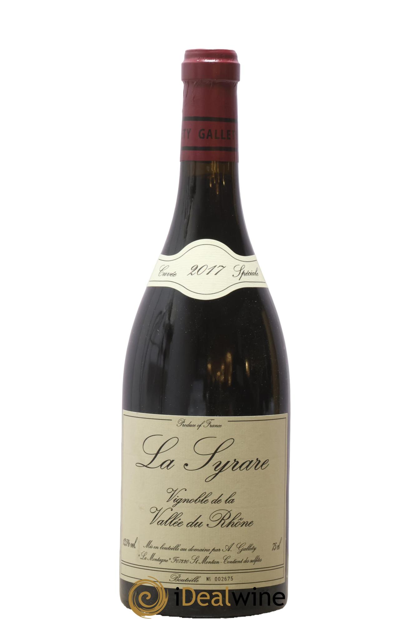 Côtes du Vivarais La Syrare Gallety (Domaine) 2017 - Lotto di 1 bottiglia - 0