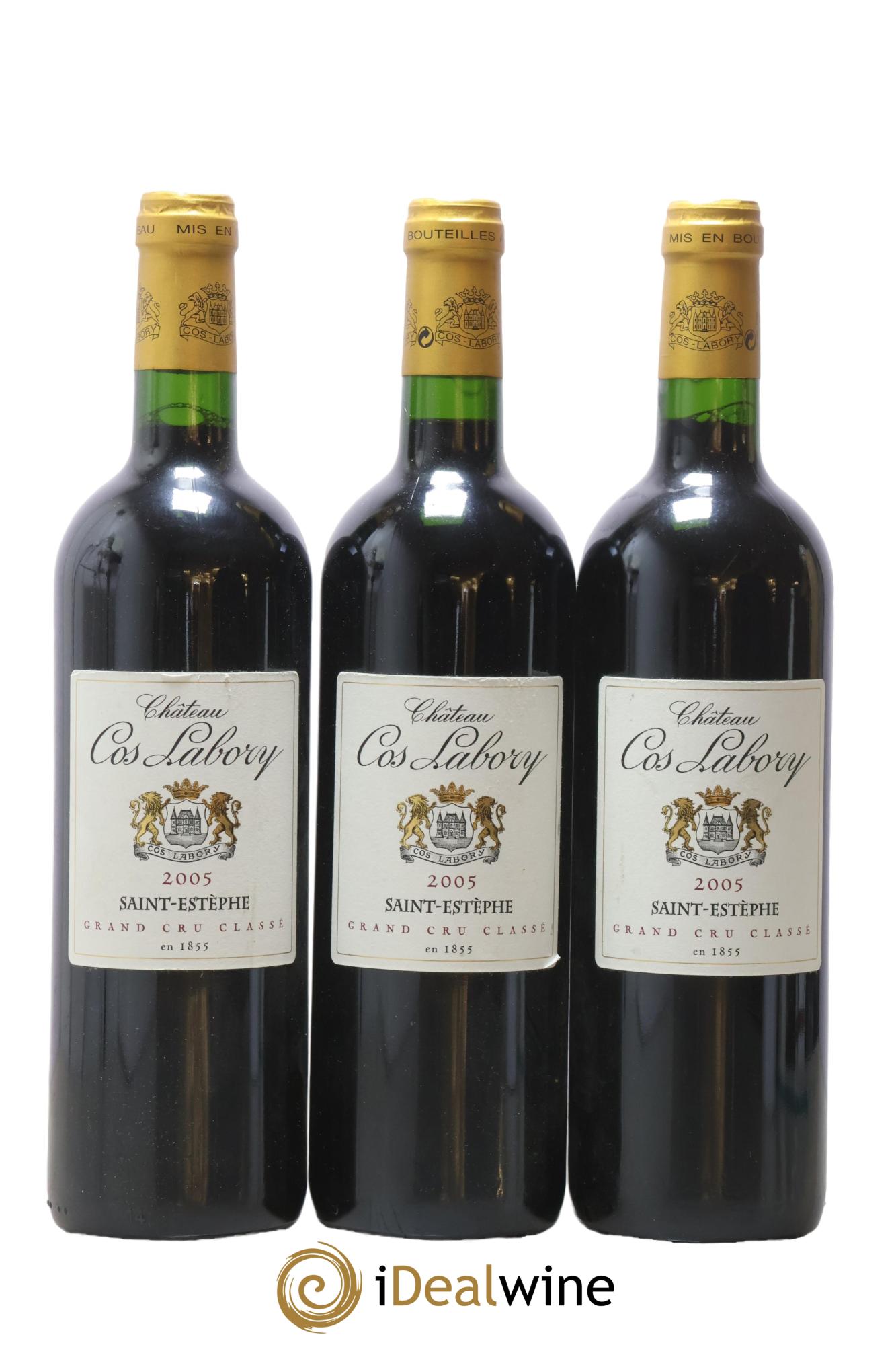Château Cos Labory 5ème Grand Cru Classé 2005 - Lot de 3 bouteilles - 0