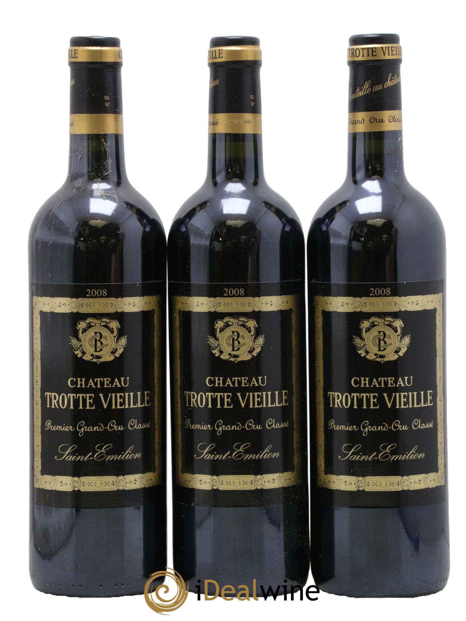 Château Trotte Vieille 1er Grand Cru Classé B 2008 - Posten von 3 Flaschen - 0