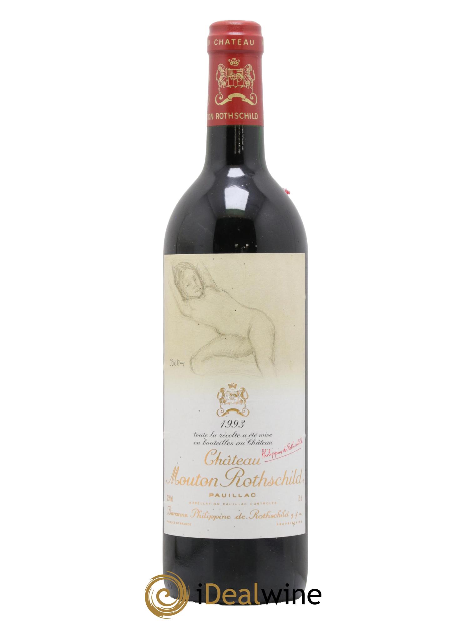 Château Mouton Rothschild 1er Grand Cru Classé 1993 - Lot de 1 bouteille - 0