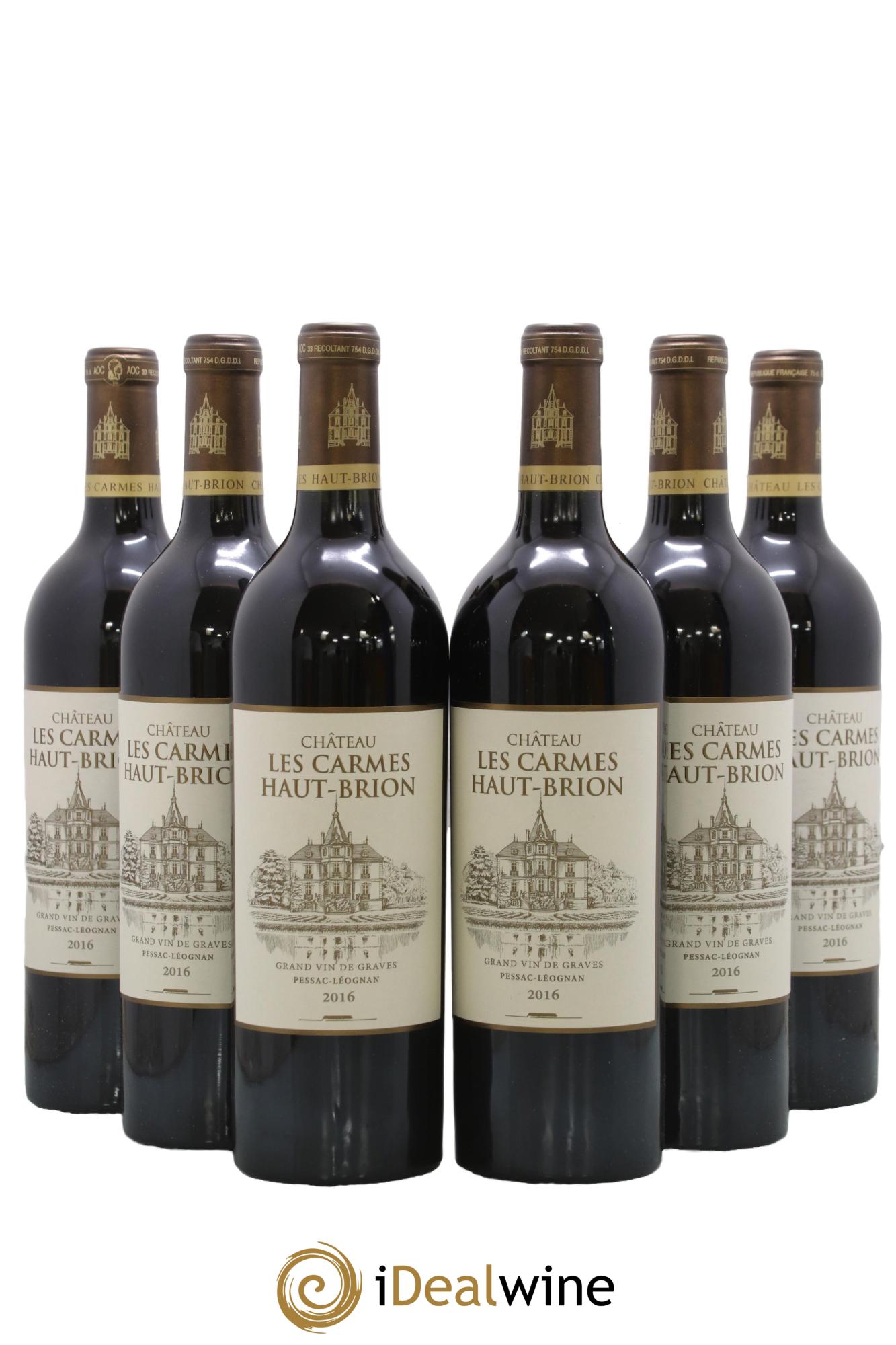 Château Les Carmes Haut-Brion 2016 - Lot de 6 bouteilles - 0