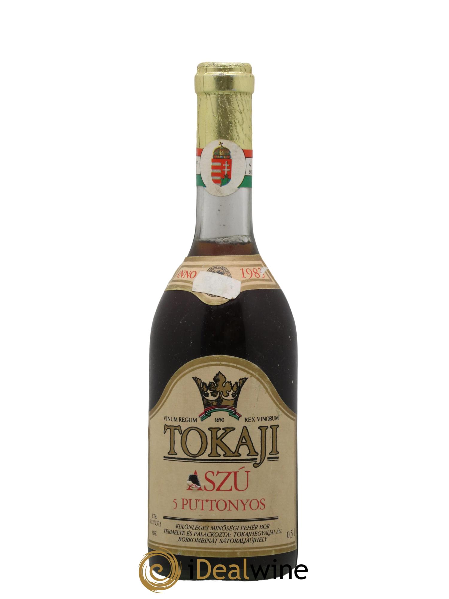 Tokaji Borkombinat Satoraljaujhely Aszu 5 Puttonyos 50Cl 1983 - Lot de 1 format 50cl - 0