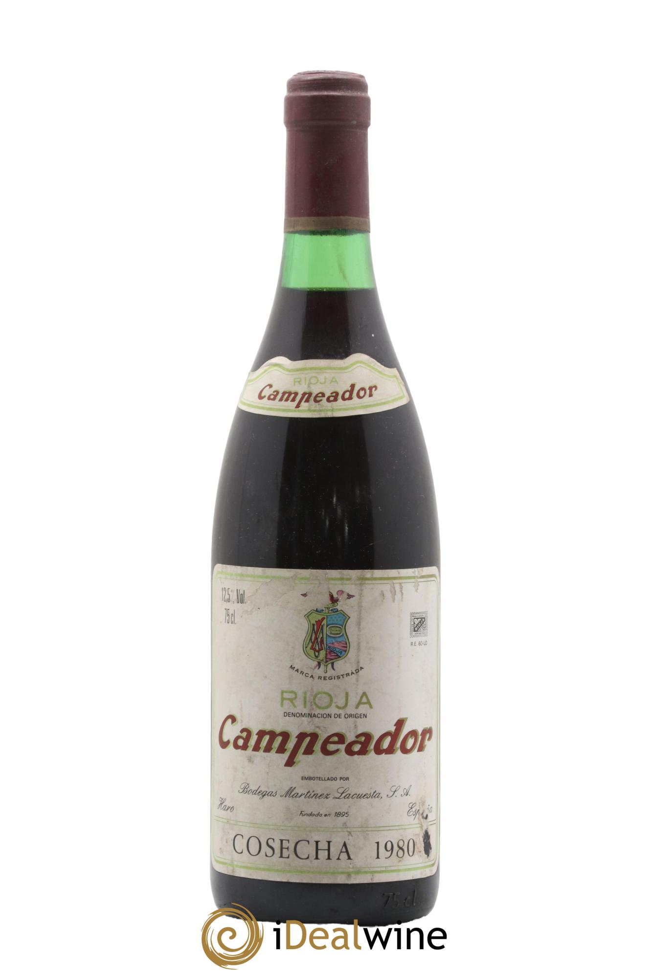 Rioja DOCA Campeador Reserva Matinez Lacuesta 1980 - Lot de 1 bouteille - 0