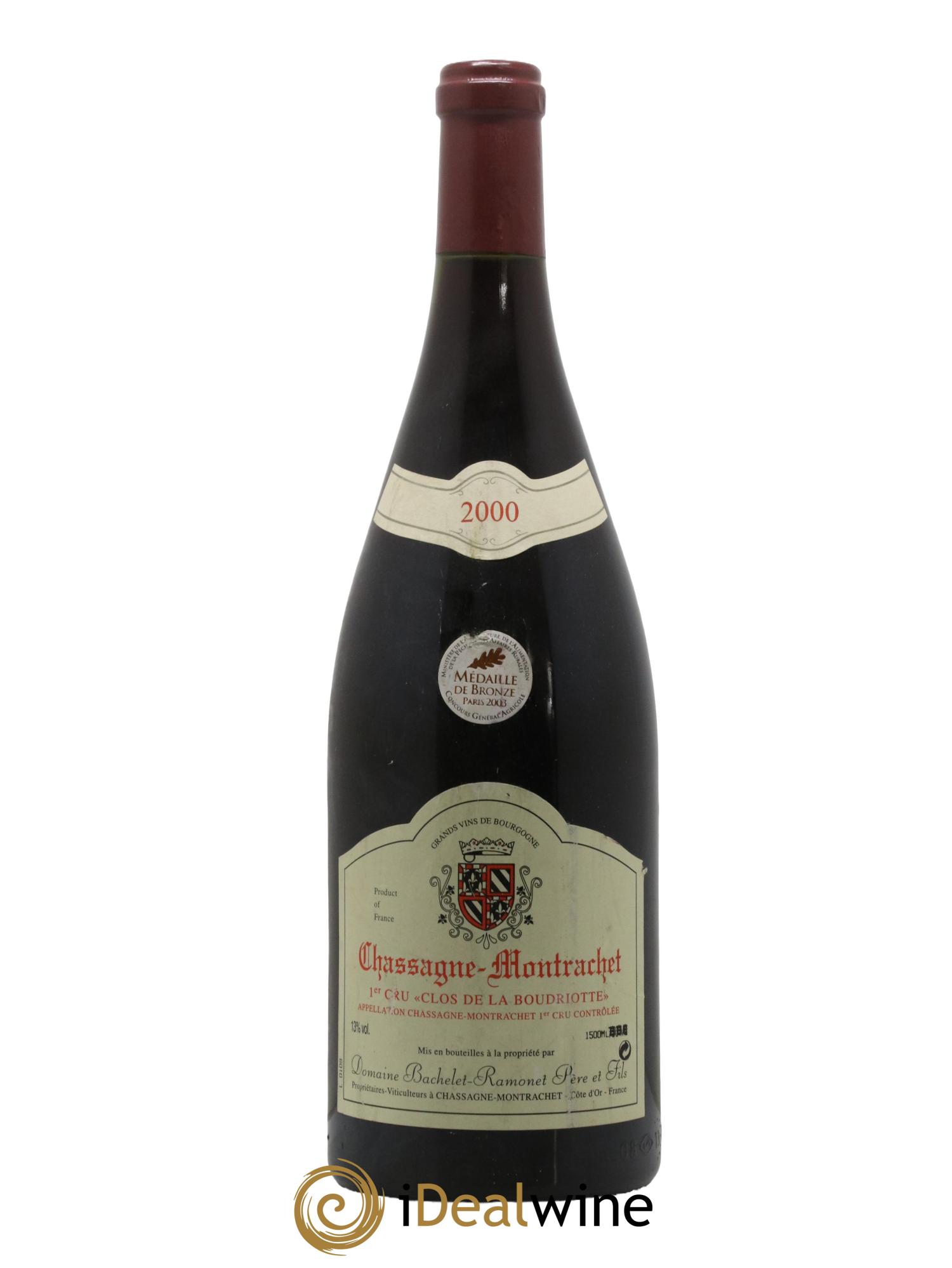 Chassagne-Montrachet 1er Cru Clos de la Boudriotte Bachelet-Ramonet (Domaine) 2000 - Lot de 1 magnum - 0