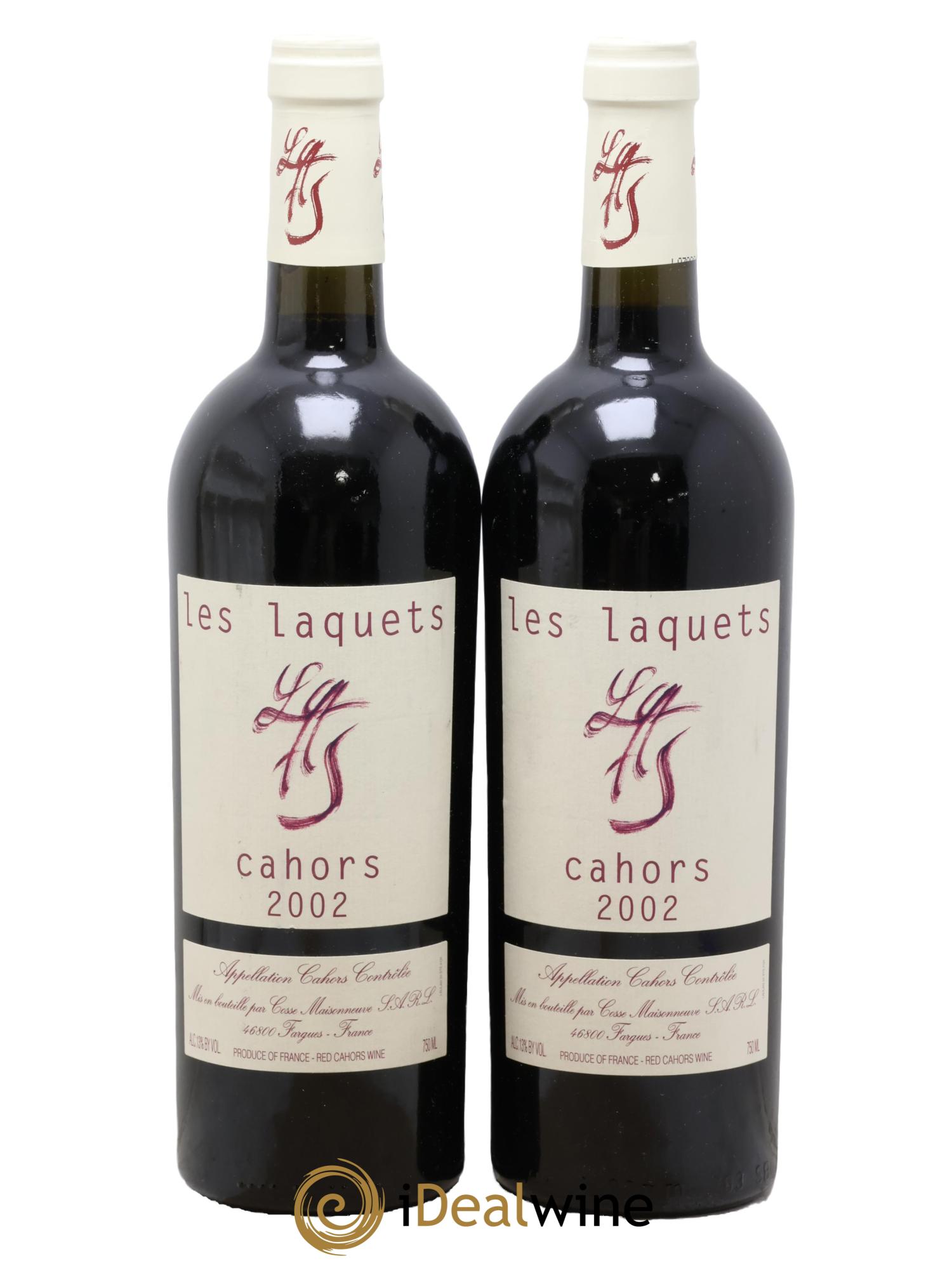 Cahors Les Laquets Cosse-Maisonneuve (Domaine) 2002 - Lot de 2 bouteilles - 0