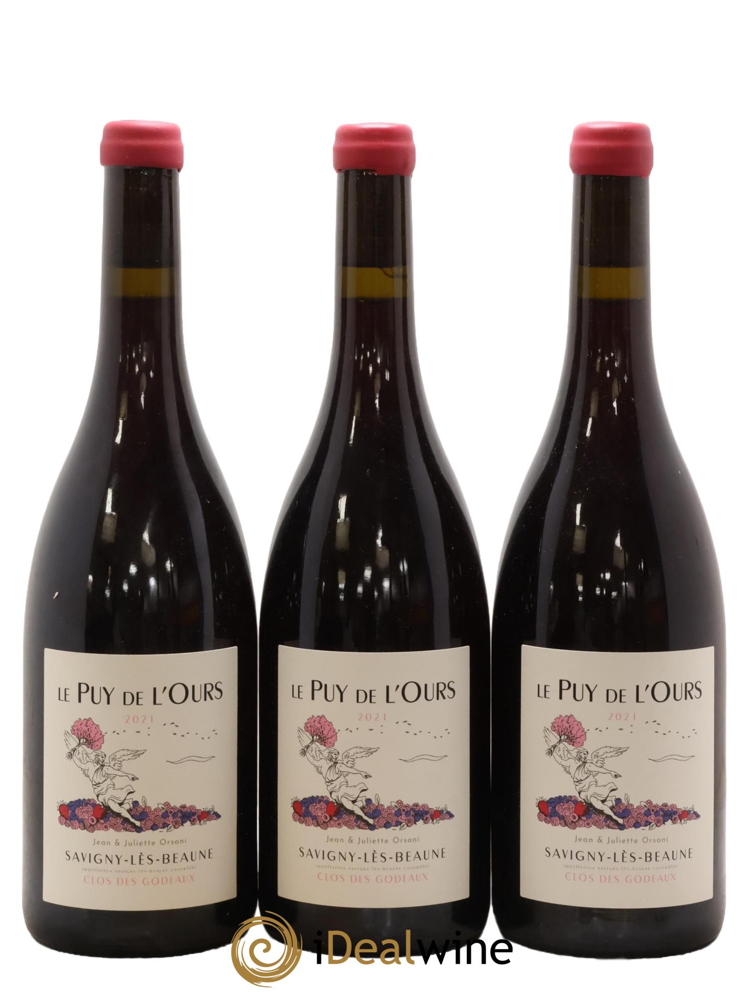 Savigny-lès-Beaune Clos des Godeaux Le Puy de l'ours 2021 - Posten von 3 Flaschen - 0