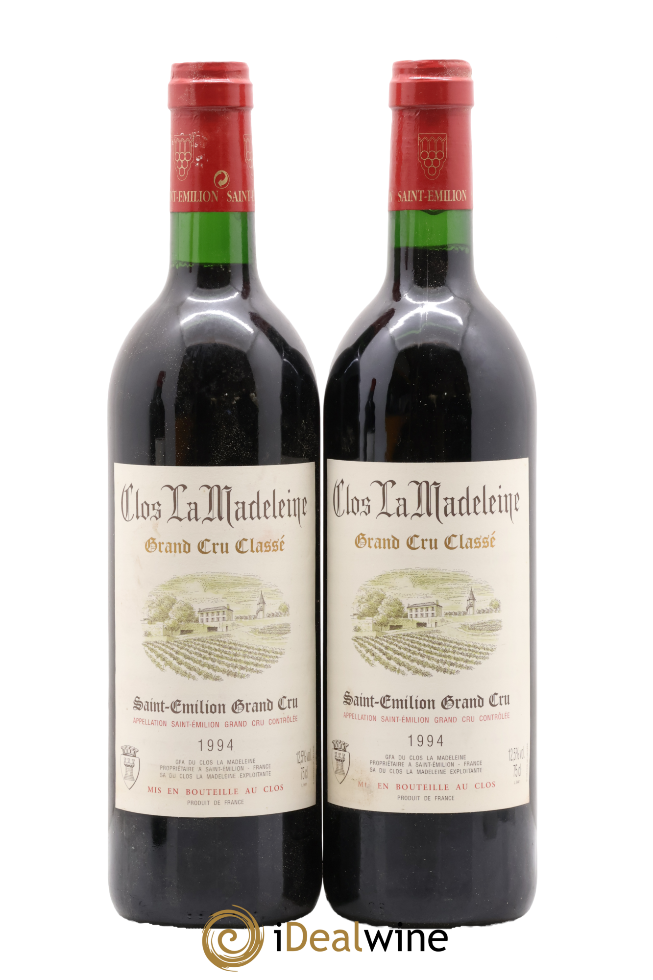 Clos la Madeleine Grand Cru Classé 1994 - Posten von 2 Flaschen - 0