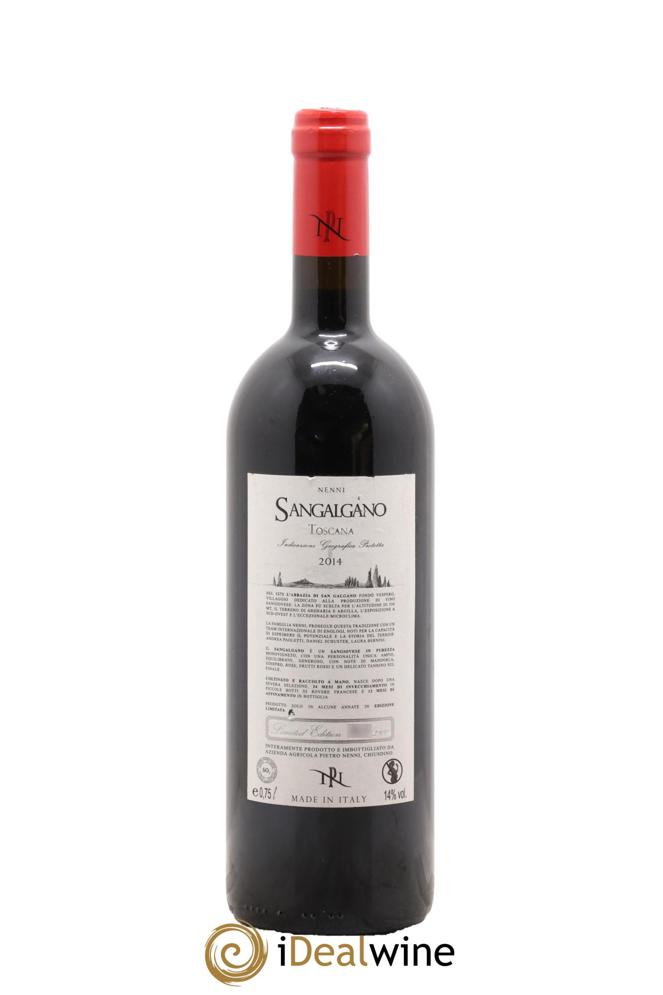 Toscana IGT Sangalgano Nenni 2014 - Lot of 1 bottle - 1