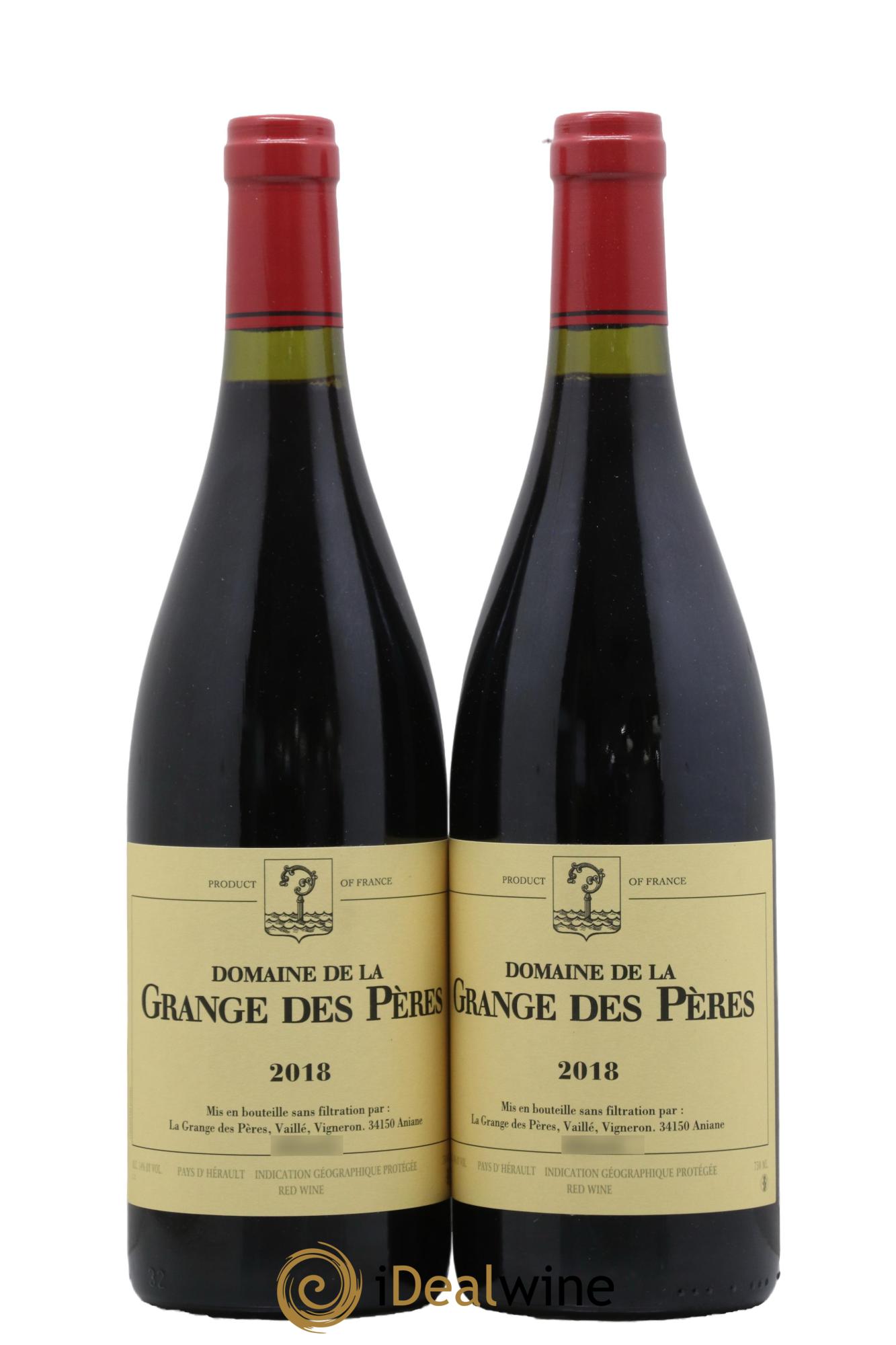 IGP Pays d'Hérault Grange des Pères Laurent Vaillé 2018 - Lot of 2 bottles - 0