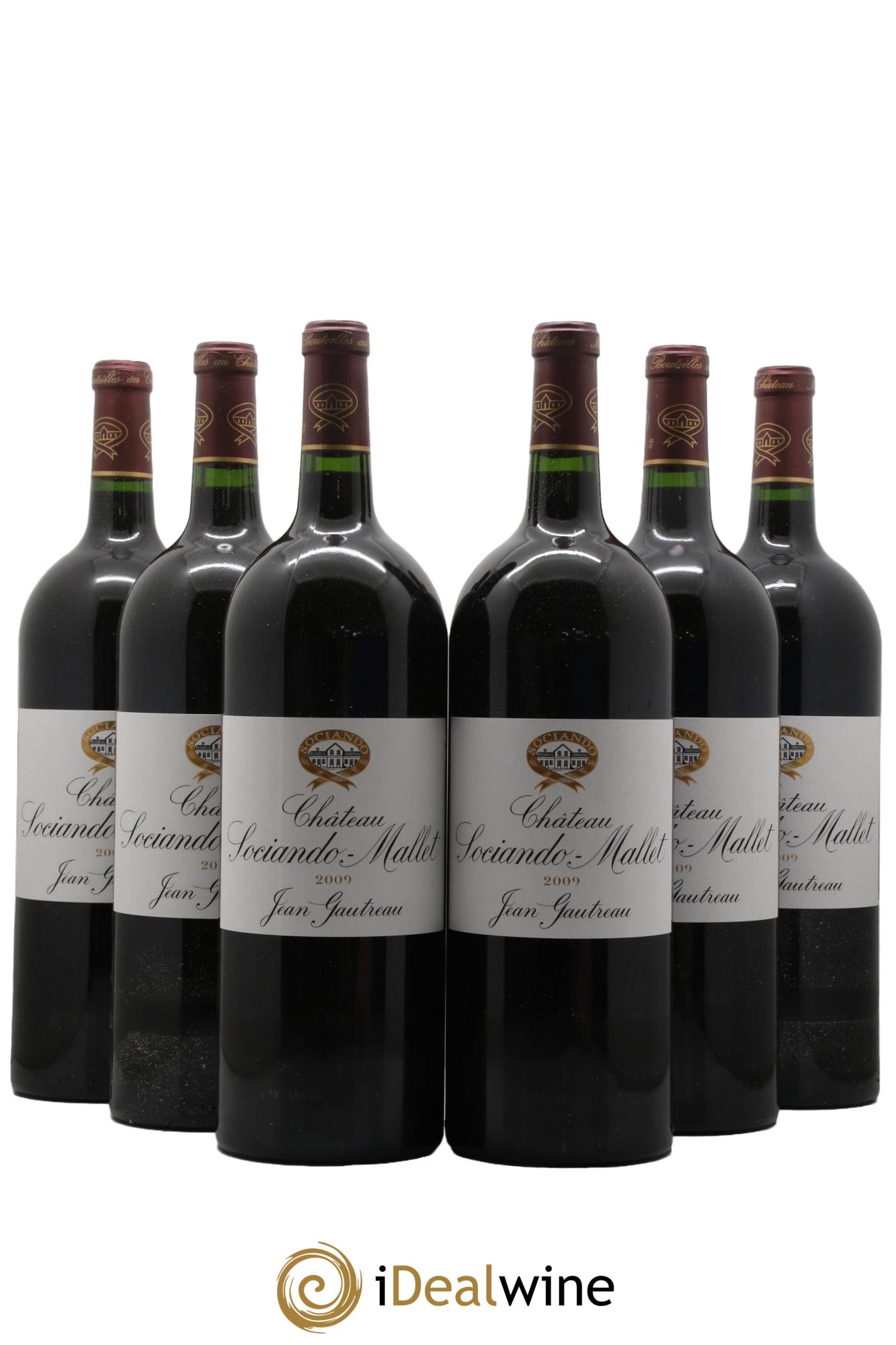 Château Sociando Mallet 2009 - Lotto di 6 magnum - 0