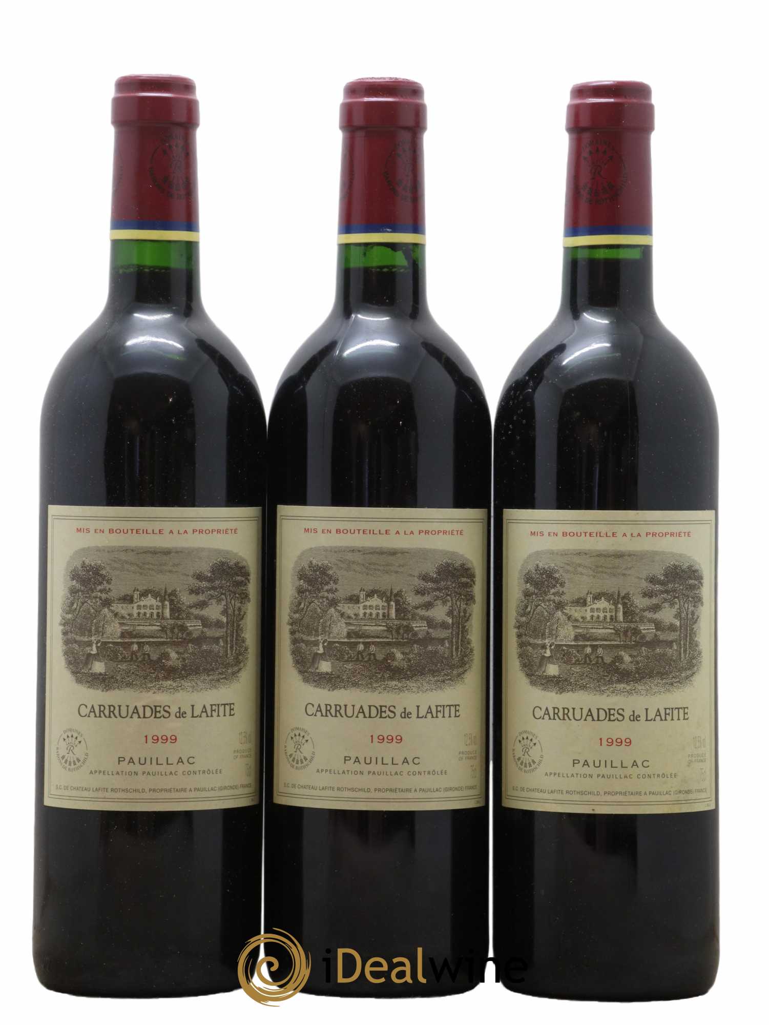 Carruades de Lafite Rothschild Second Vin 1999 - Lot de 3 bouteilles - 0