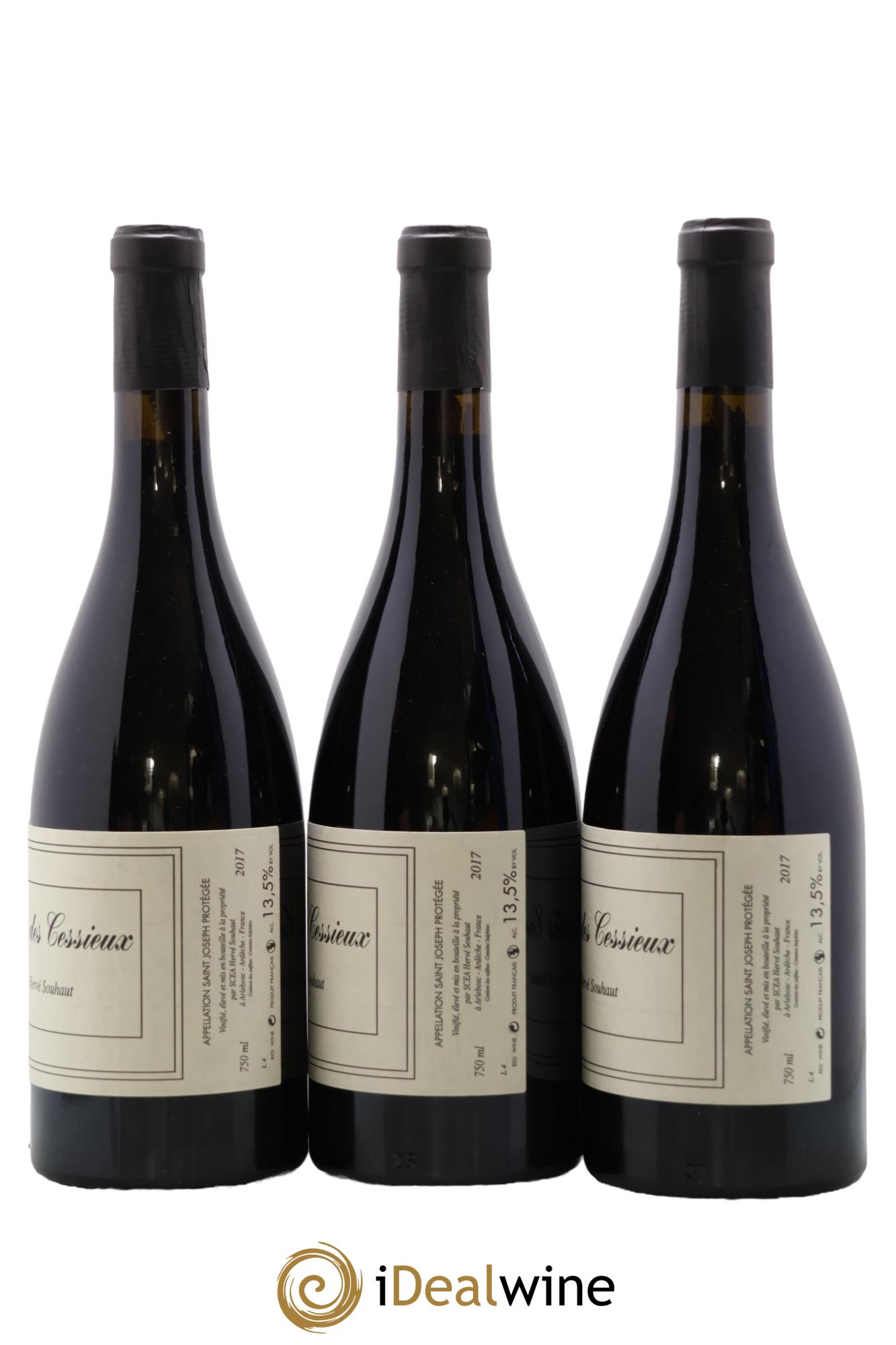 Saint-Joseph Clos des Cessieux Hervé Souhaut - Domaine Romaneaux-Destezet 2017 - Lot of 3 bottles - 1