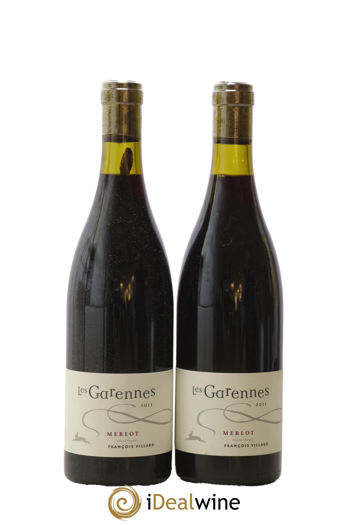 Vin de France Les Garennes Merlot Domaine Villard 2011 - Lot of 2 bottles - 0