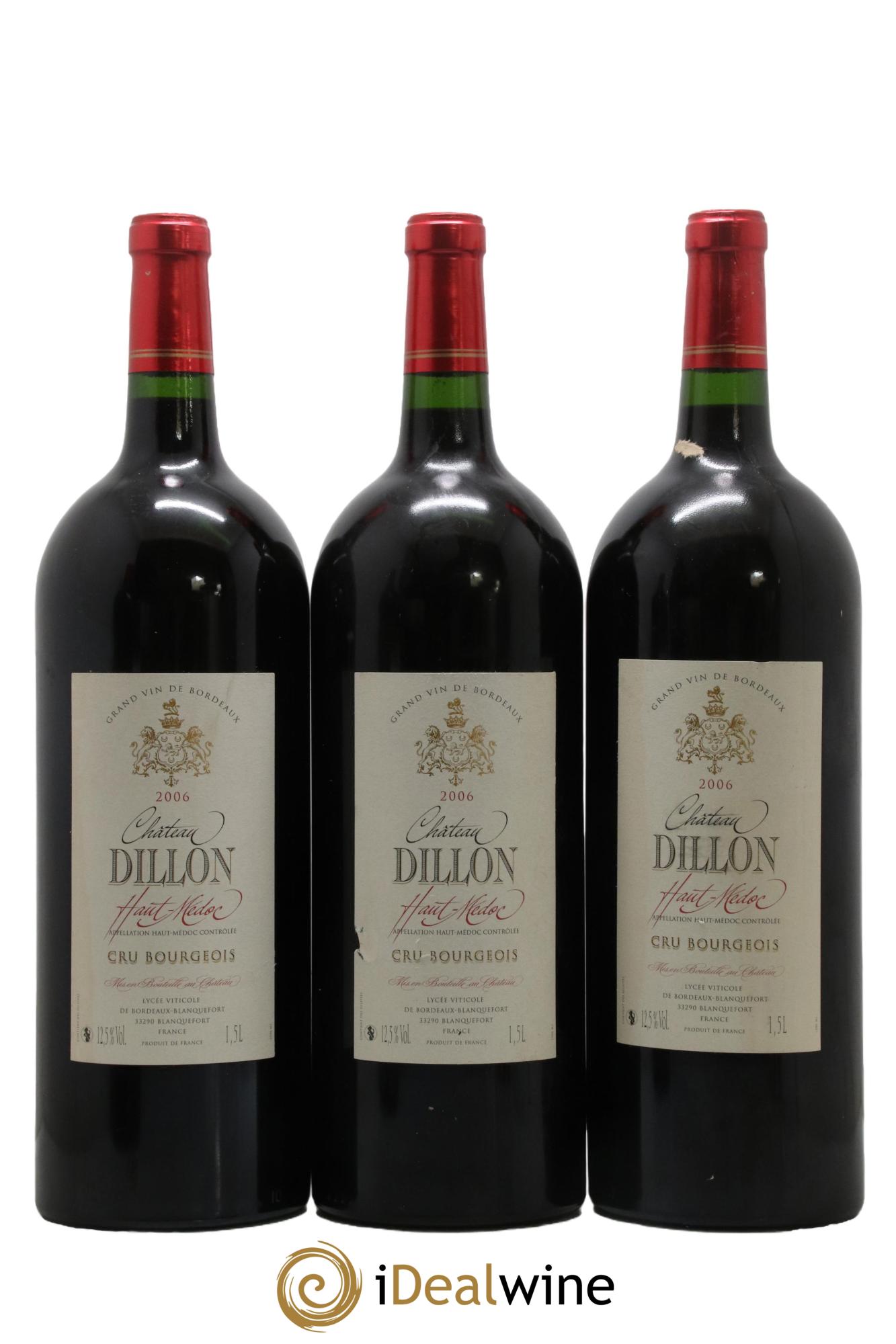 Château Dillon Cru Bourgeois 2006 - Lot de 3 magnums - 0