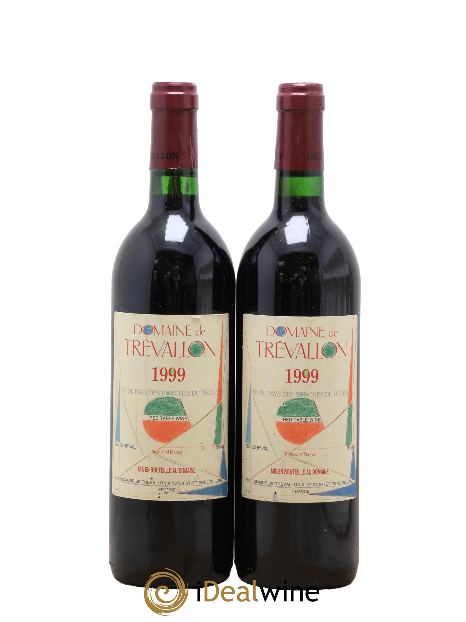 VDP Bouches du Rhône Trévallon (Domaine de) Eloi Dürrbach 1999 - Lot de 2 bouteilles - 0