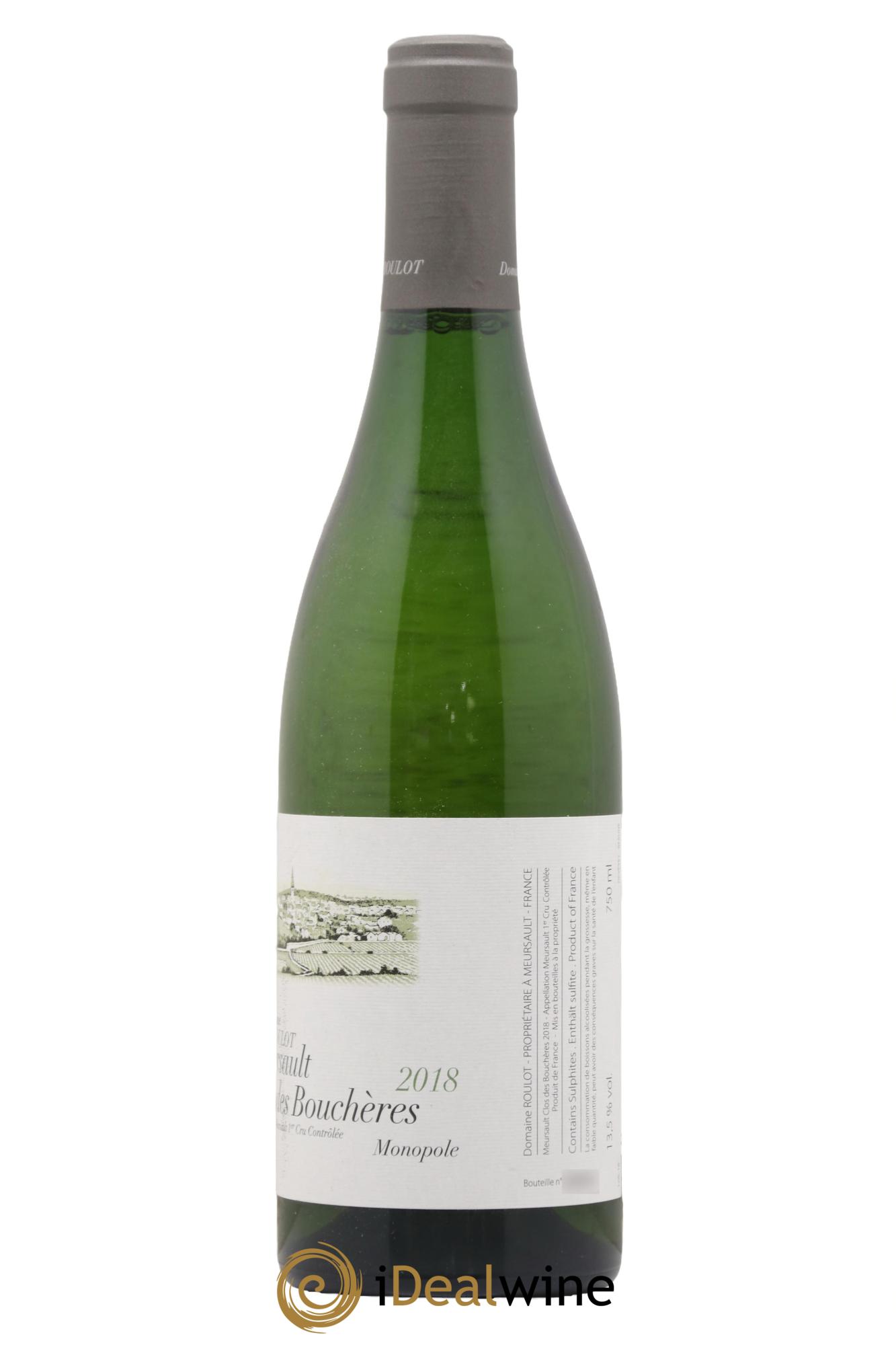 Meursault 1er Cru Clos des Bouchères Roulot (Domaine) 2018 - Lot de 1 bouteille - 1