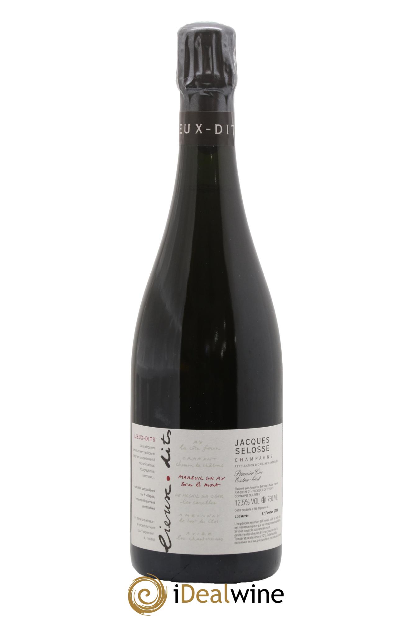 Mareuil sur Ay Sous le Mont Extra-Brut Jacques Selosse - Posten von 1 Flasche - 0