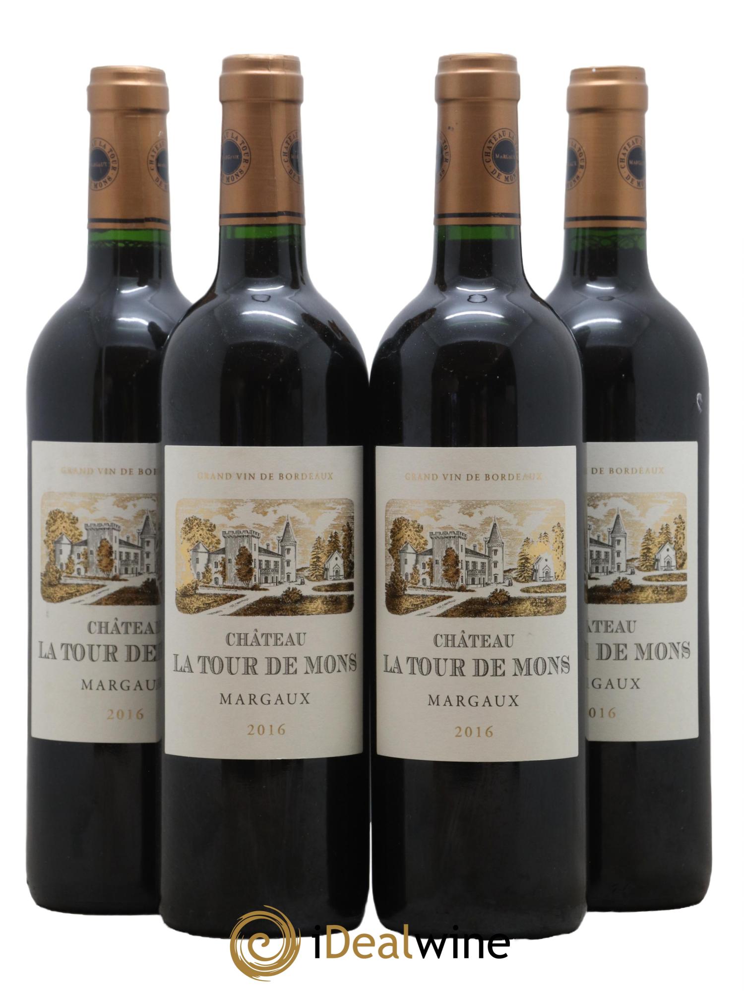 Château la Tour de Mons Cru Bourgeois 2016 - Lot de 4 bouteilles - 0