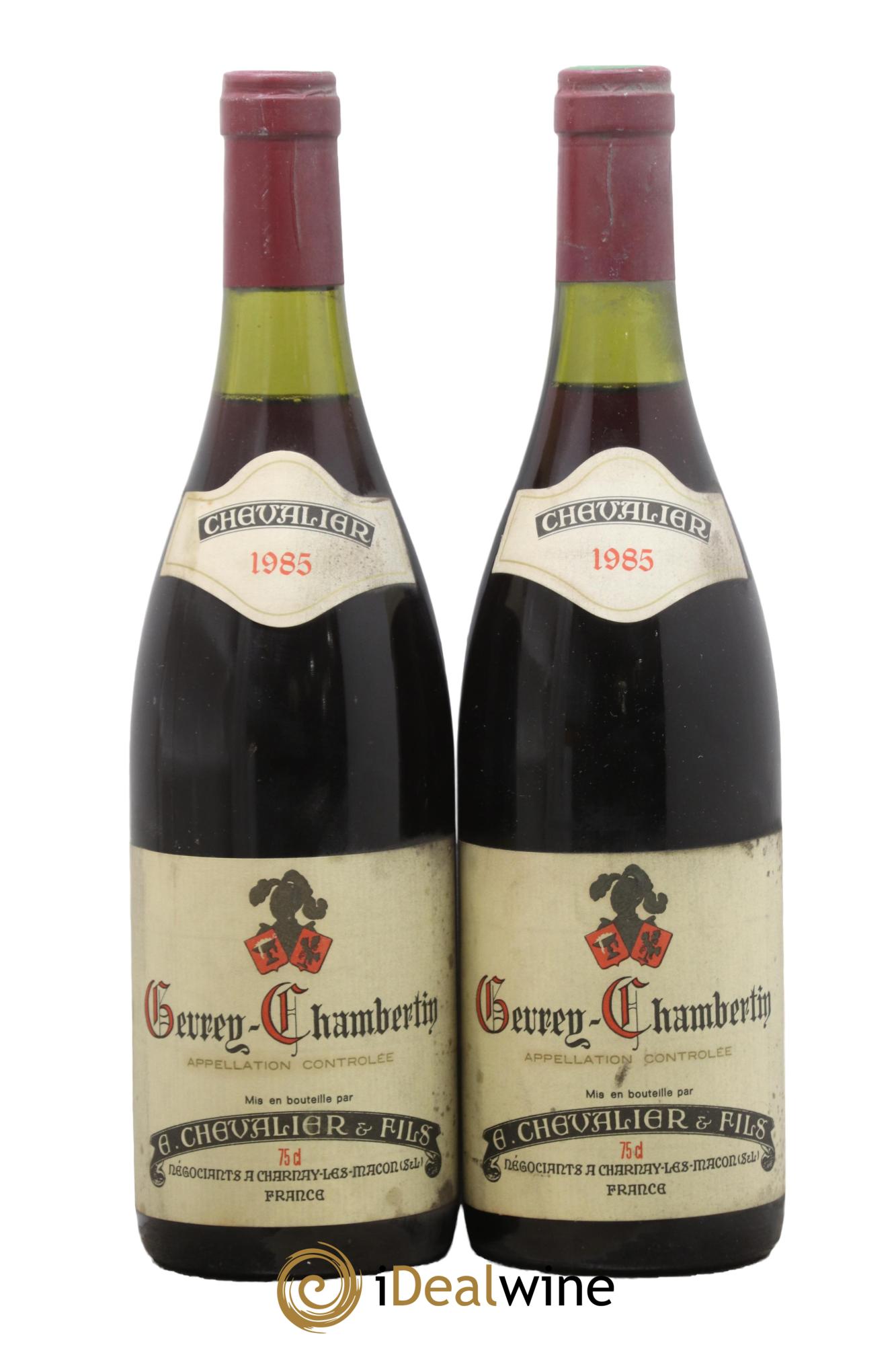 Gevrey-Chambertin Chevalier et Fils 1985 - Lot de 2 bouteilles - 0