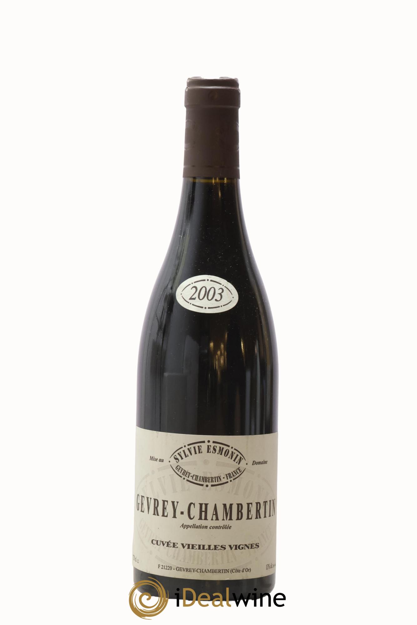 Gevrey-Chambertin Vieilles Vignes Sylvie Esmonin 2003 - Lot of 1 bottle - 0