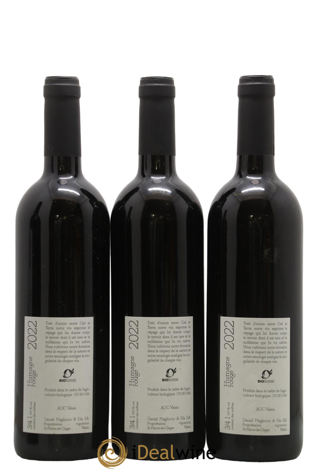Valais Saint-Pierre-de-Clages Humagne Daniel Magliocco & Fils 2022 - Posten von 3 Flaschen - 1
