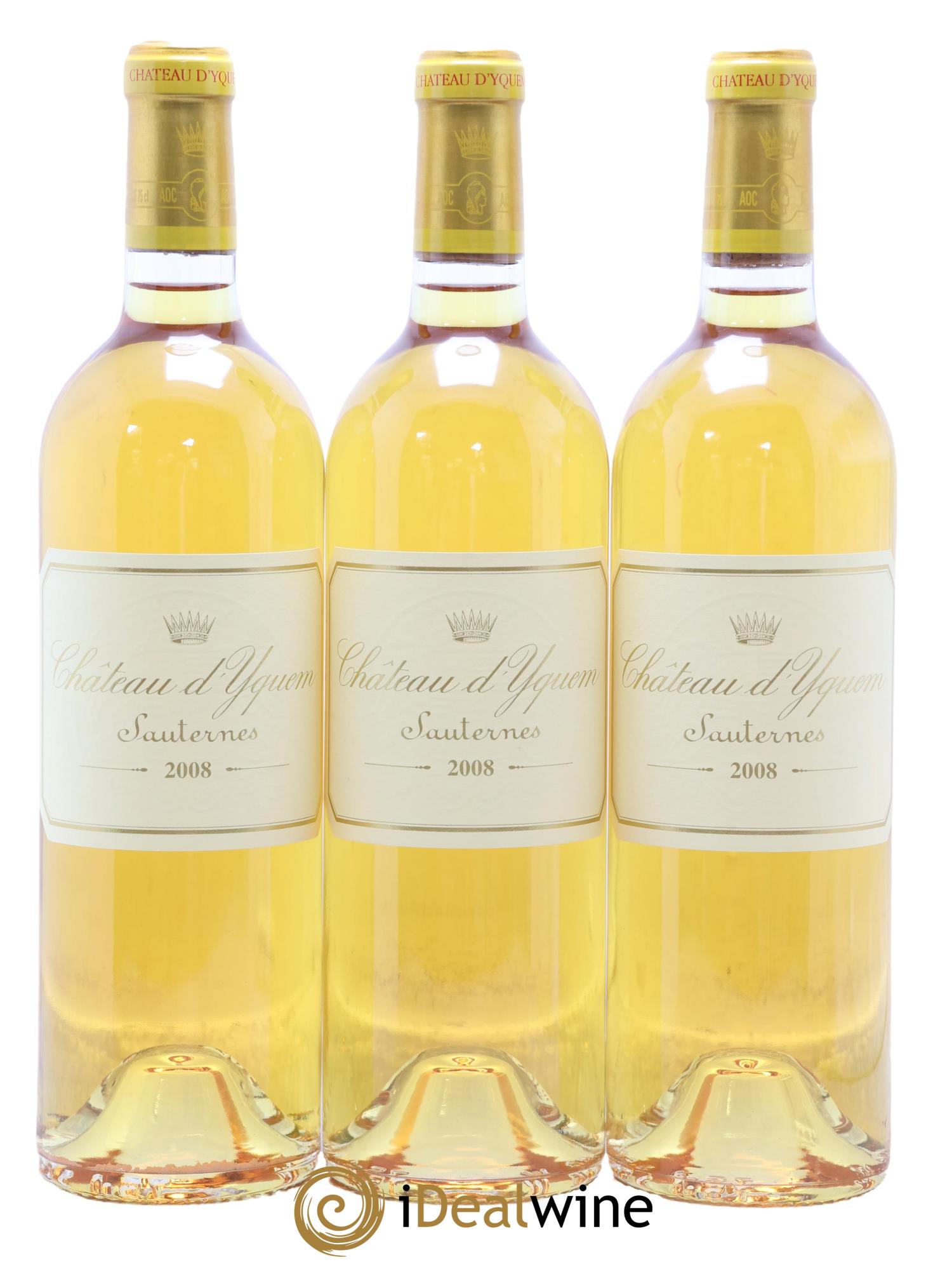 Château d' Yquem 1er Cru Classé Supérieur 2008 - Lotto di 3 bottiglie - 0