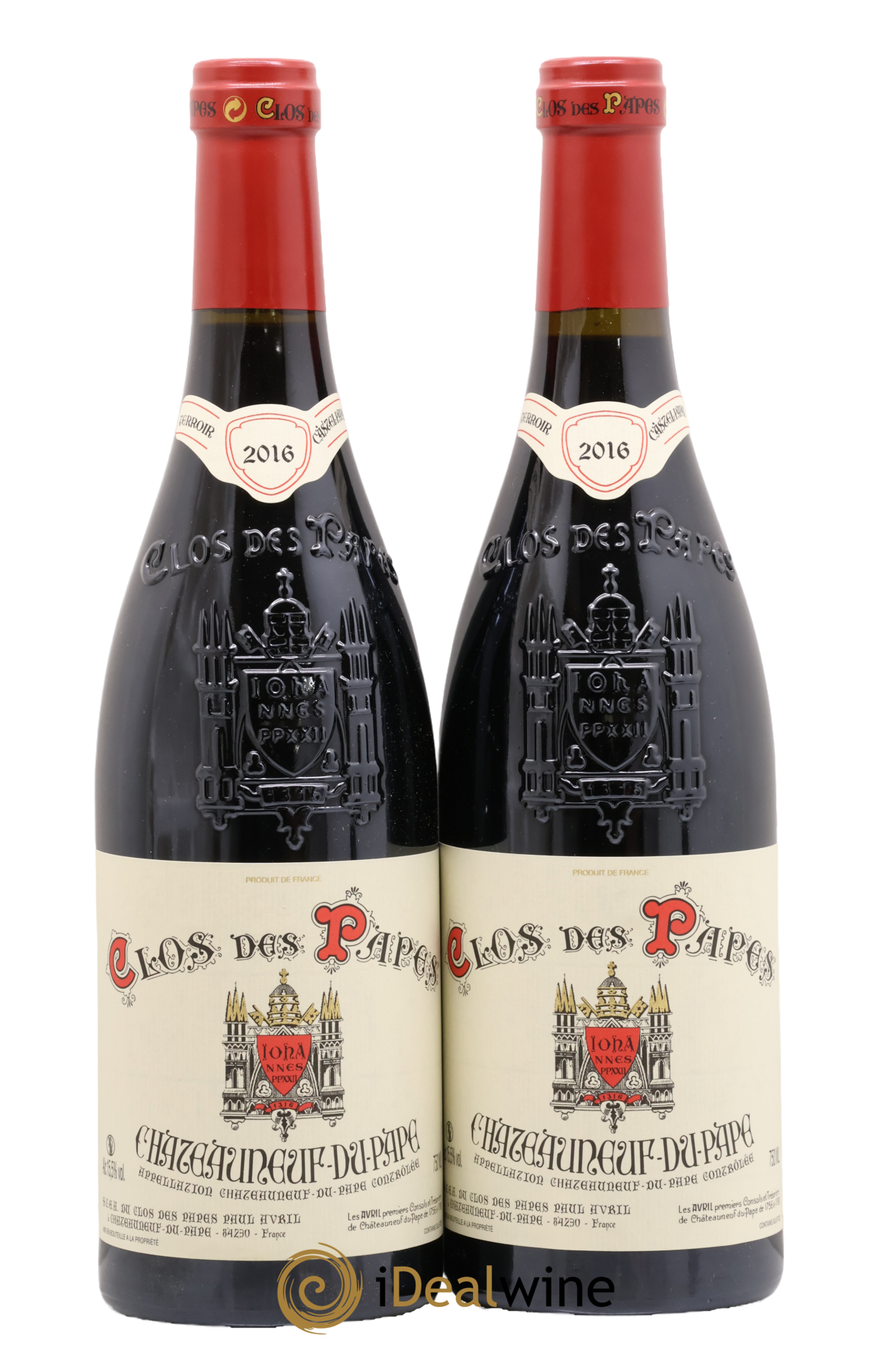 Châteauneuf-du-Pape Clos des Papes - Paul Avril 2016 - Lot de 2 bouteilles - 0