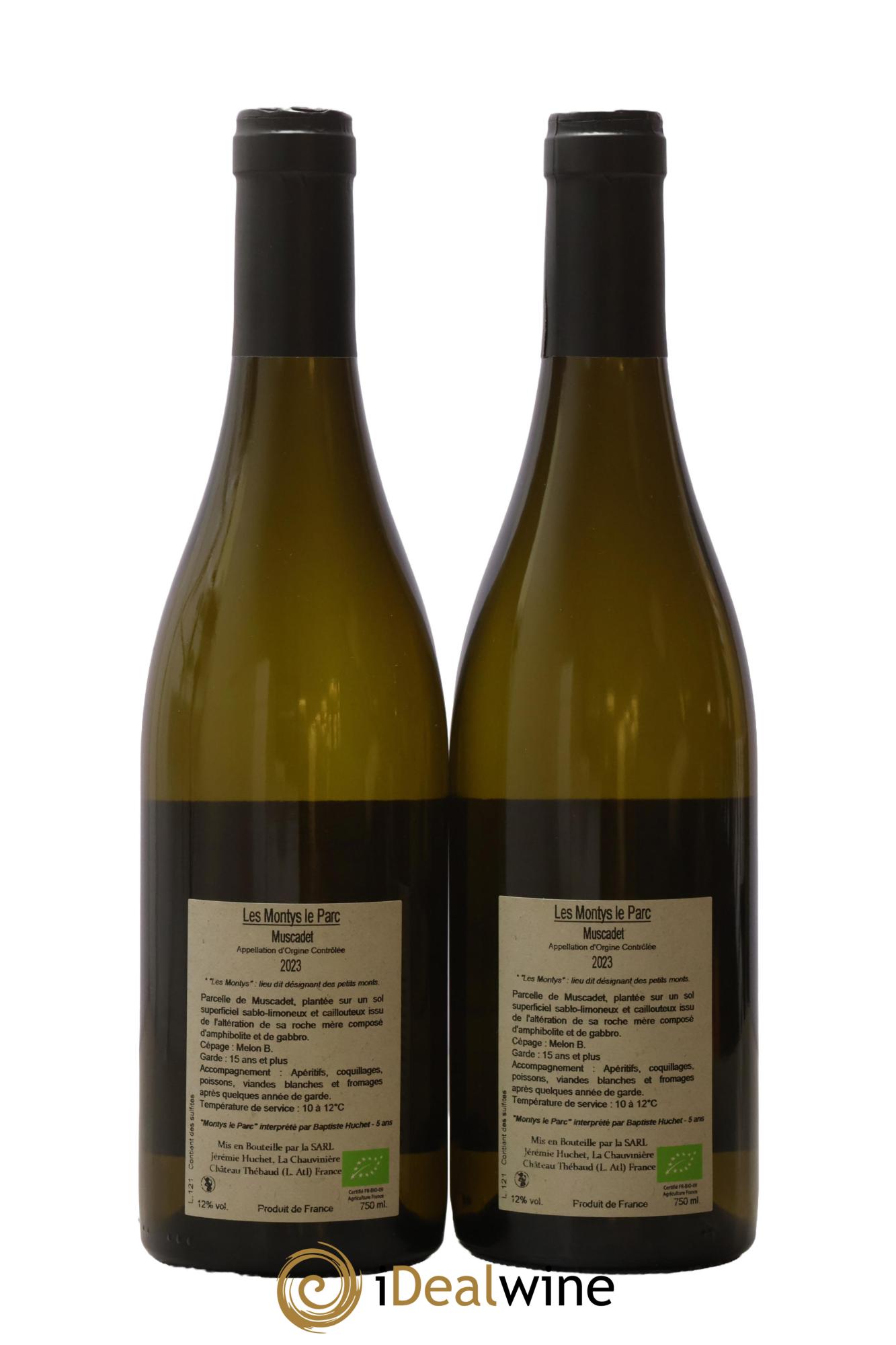 Muscadet Les Montys Le Parc Domaine de la Chauvinière 2023 - Lot de 2 bouteilles - 1