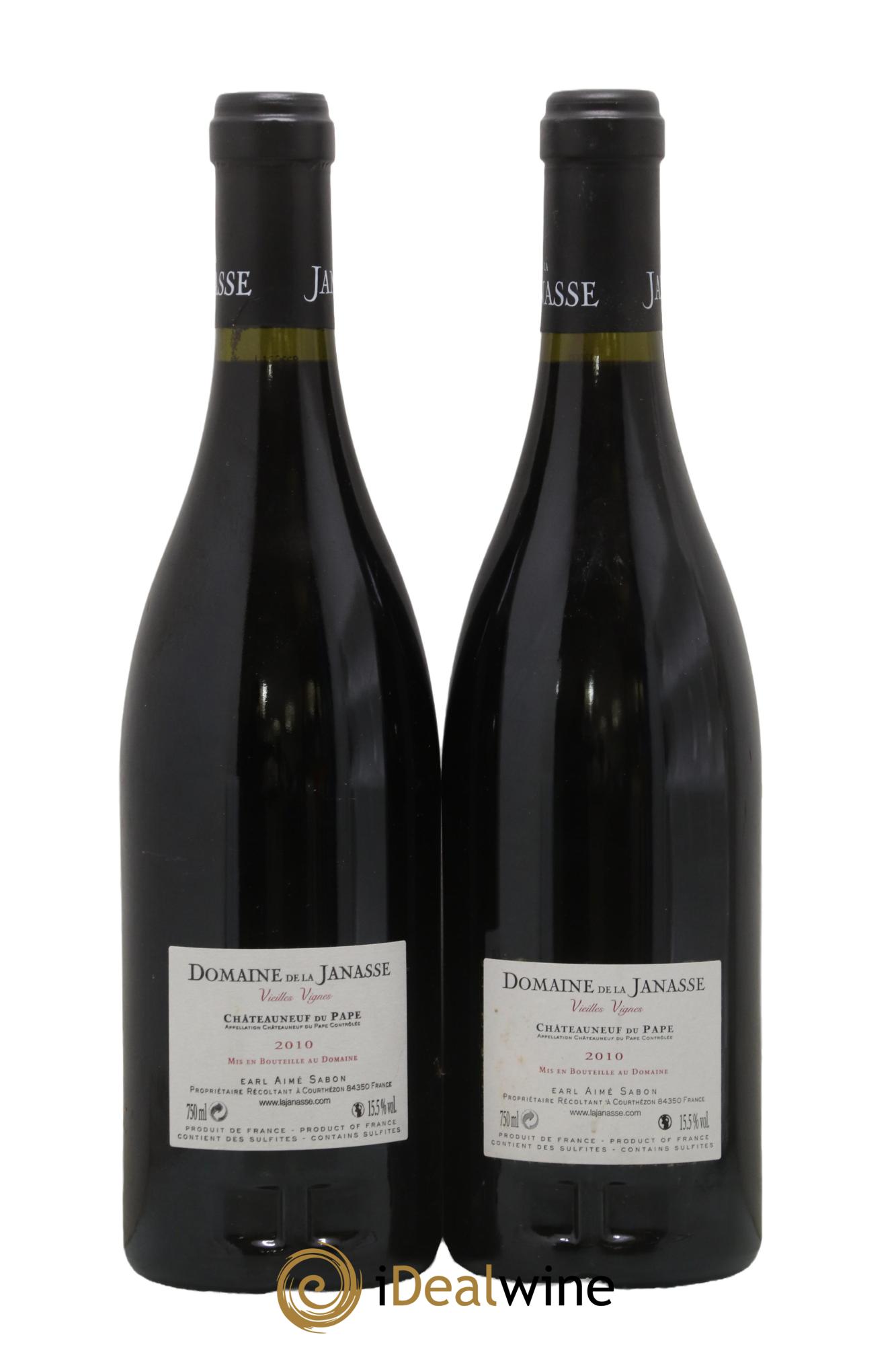 Châteauneuf-du-Pape Cuvée Vieilles Vignes La Janasse (Domaine de) 2010 - Posten von 2 Flaschen - 1