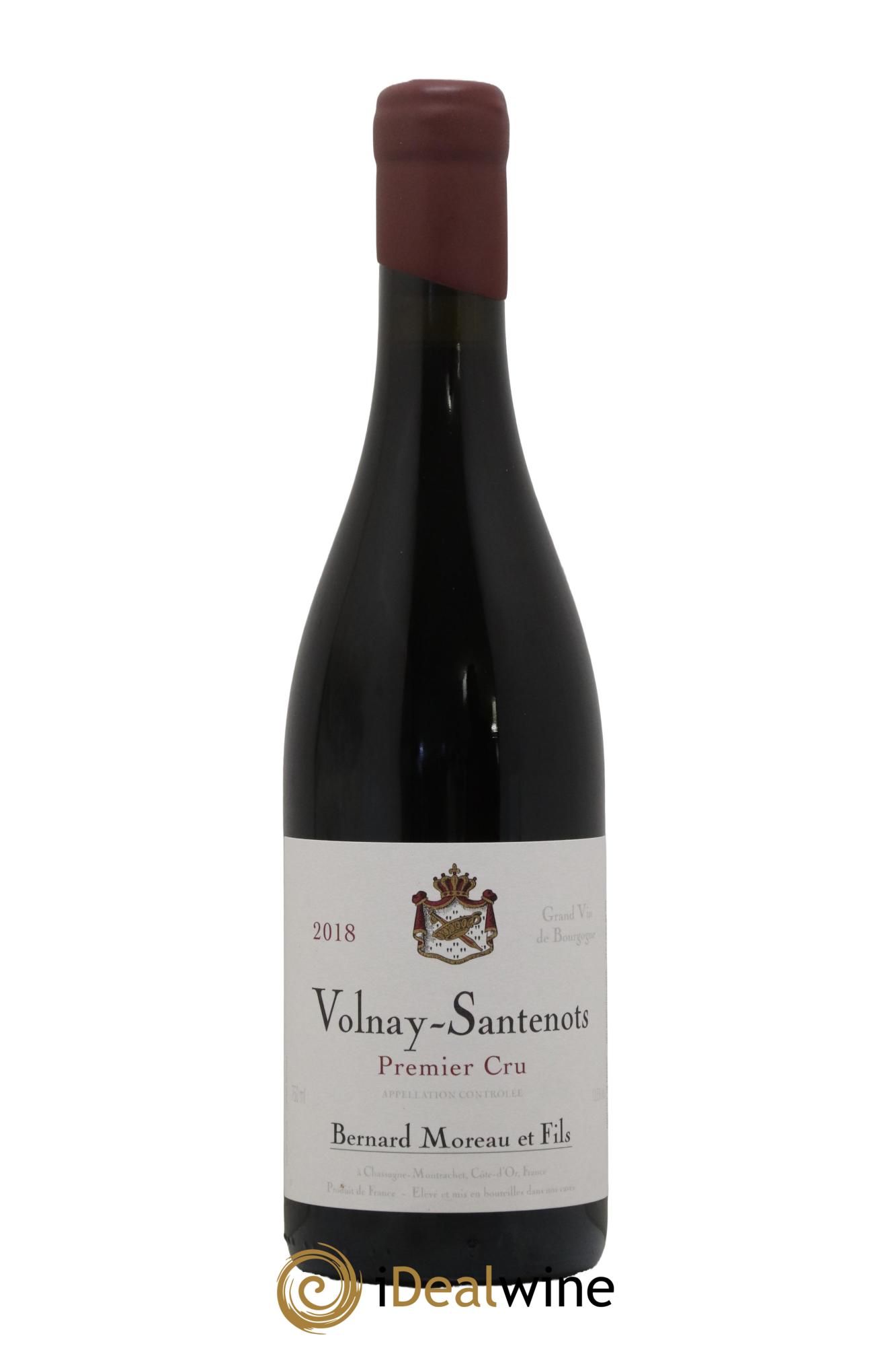 Volnay 1er Cru Santenots Bernard Moreau 2018 - Lot de 1 bouteille - 0