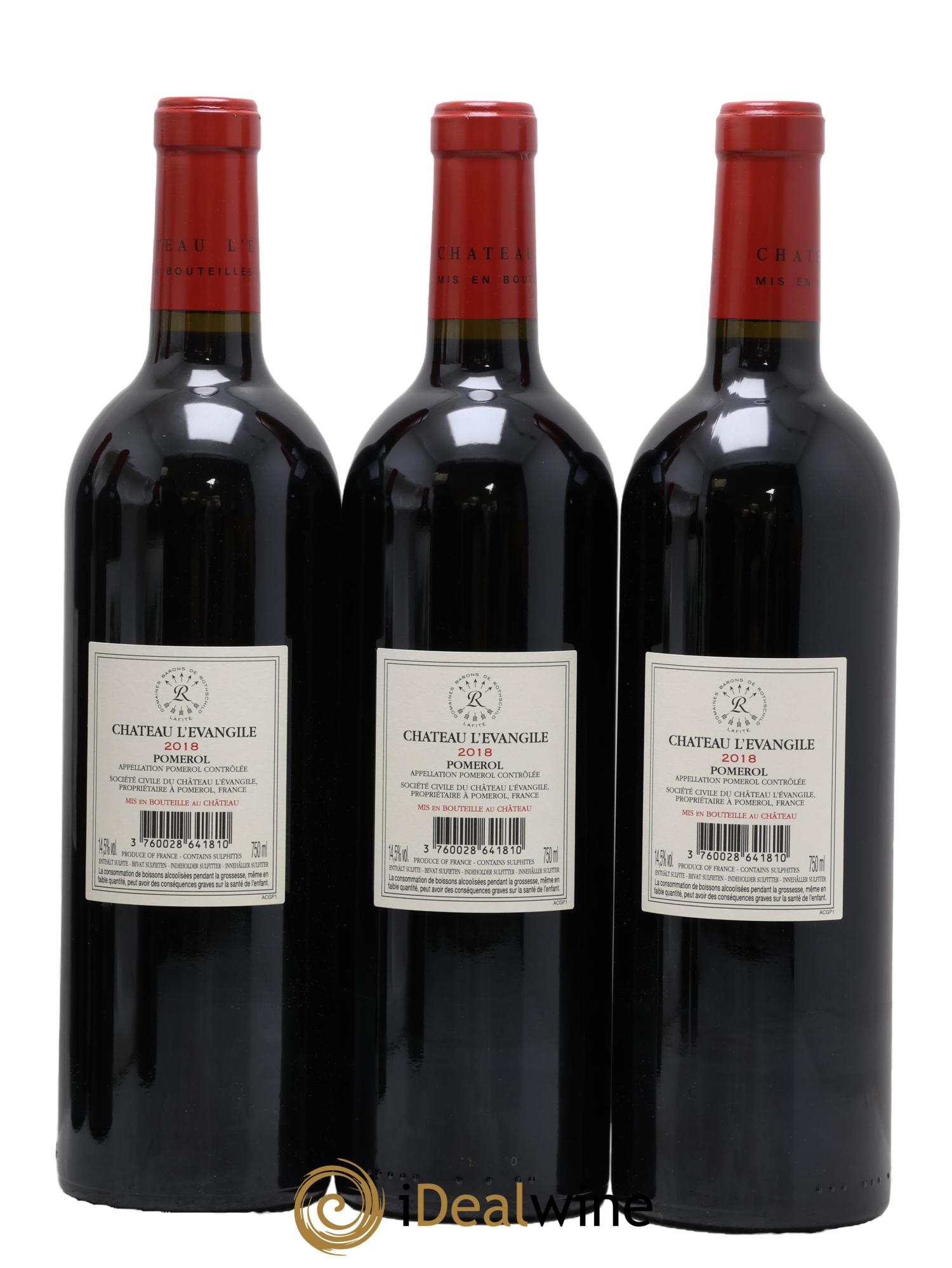 Château l' Évangile 2018 - Lotto di 6 bottiglie - 2