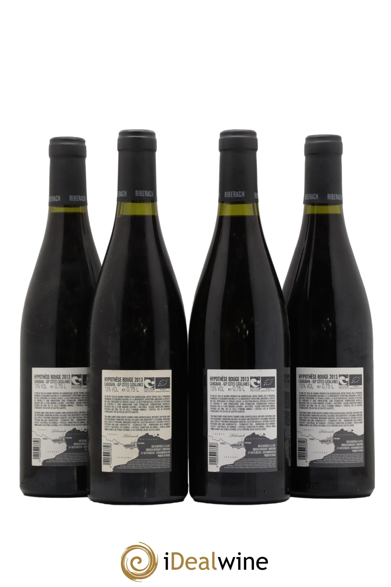 Côtes Catalanes (VDP des Côtes Catalanes) Hypothese Domaine Riberach 2013 - Lot de 4 bouteilles - 1