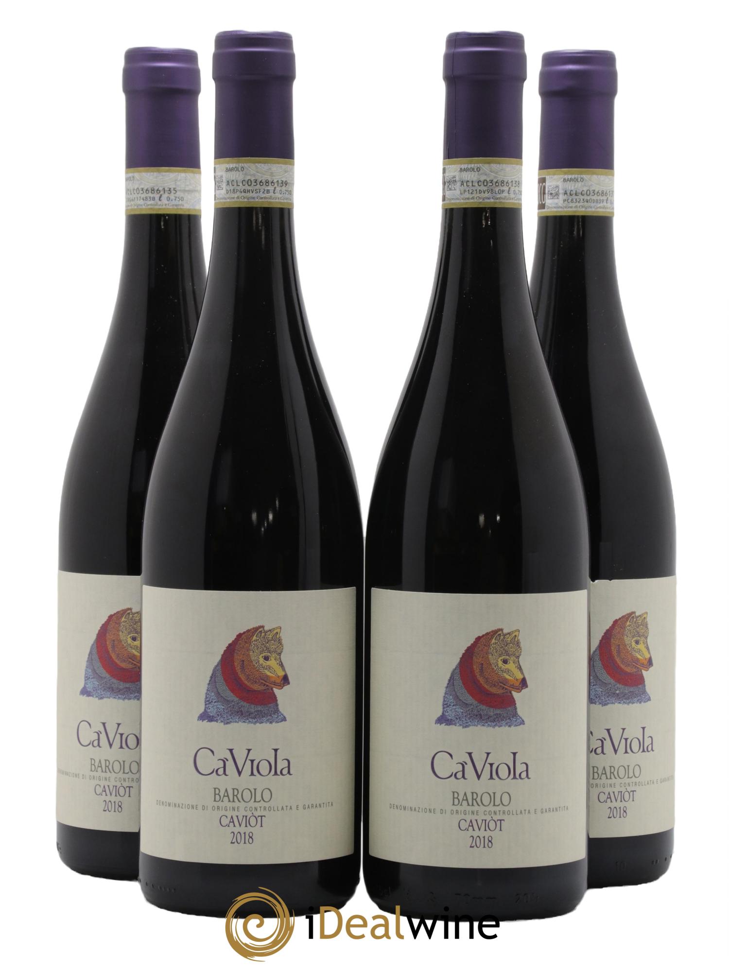 Barolo Caviot Ca Viola 2018 - Lot de 4 bouteilles - 0
