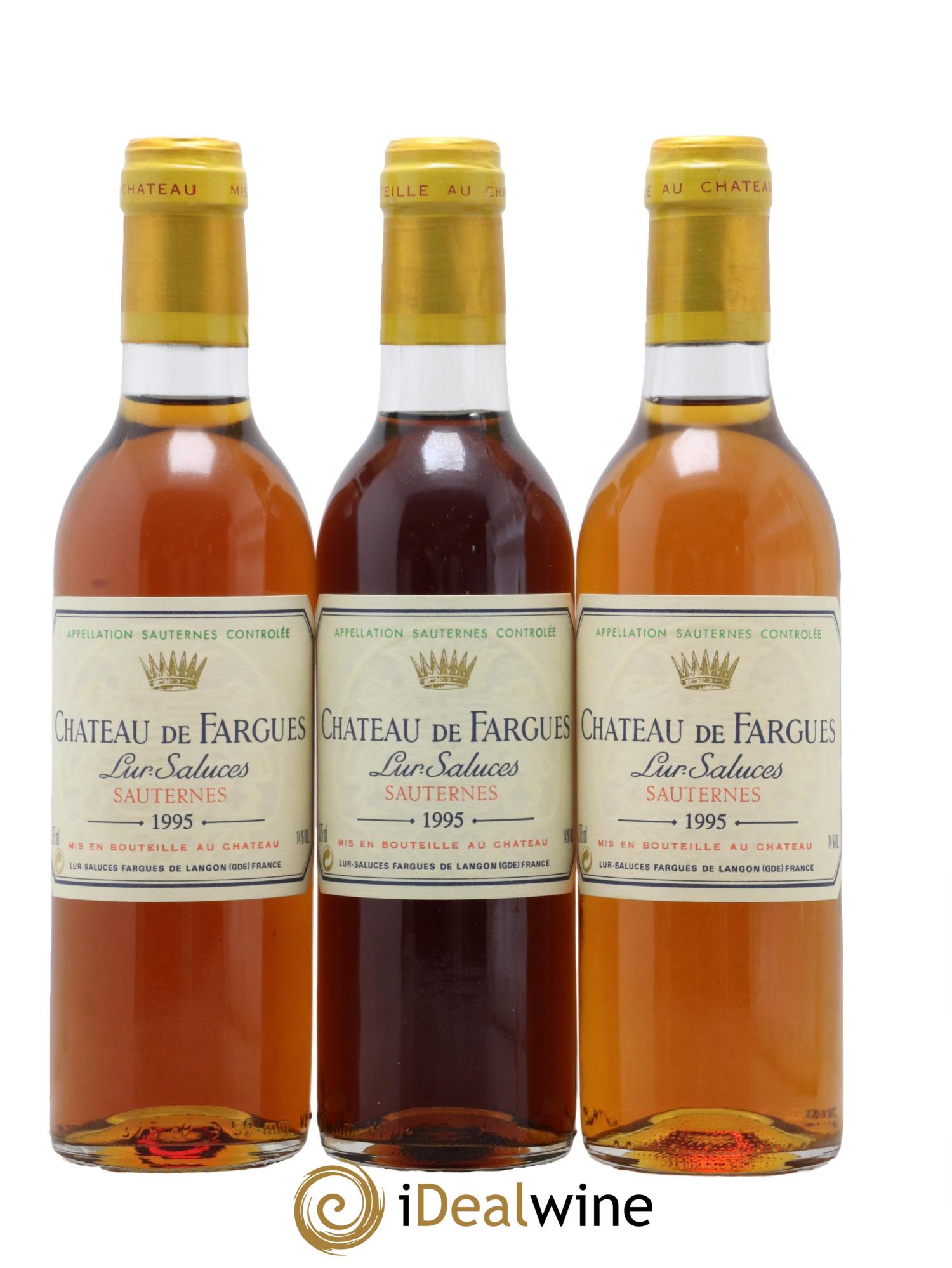 Château de Fargues 1995 - Posten von 3 Demi-Flaschen - 0