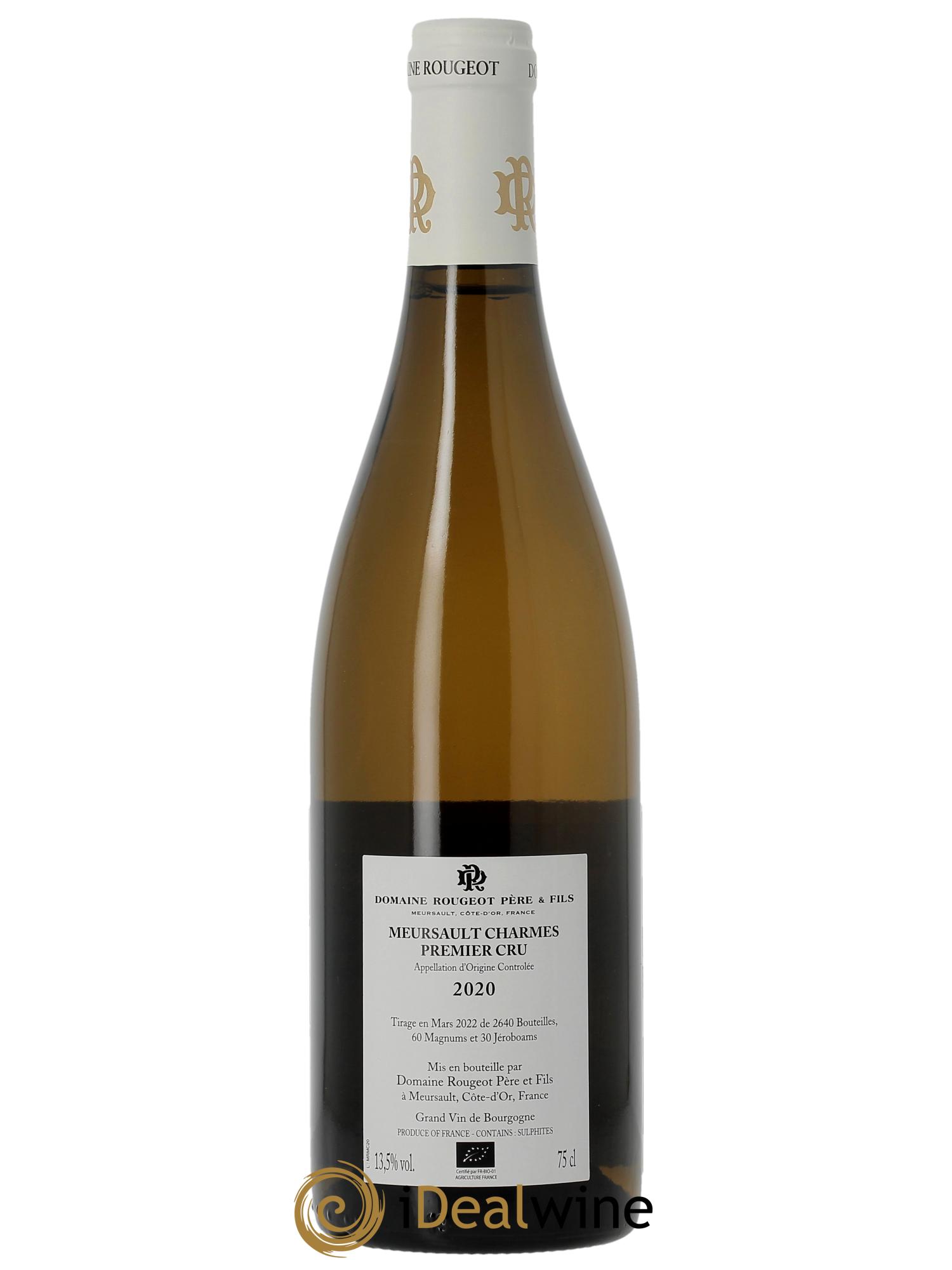 Meursault 1er Cru Charmes Rougeot Père et Fils 2020 - Lot de 1 bouteille - 1
