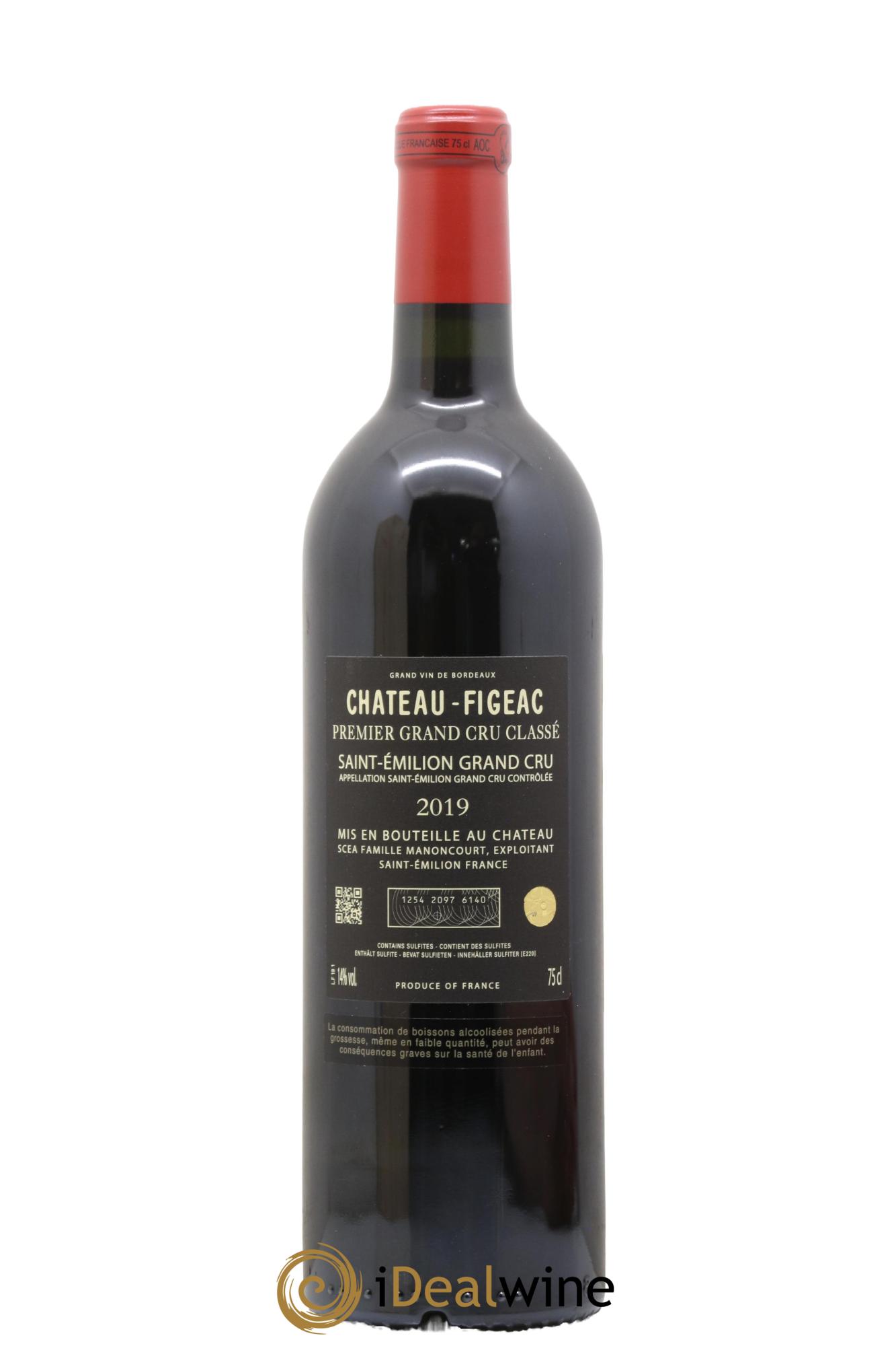 Château Figeac 1er Grand Cru Classé A 2019 - Lotto di 1 bottiglia - 2