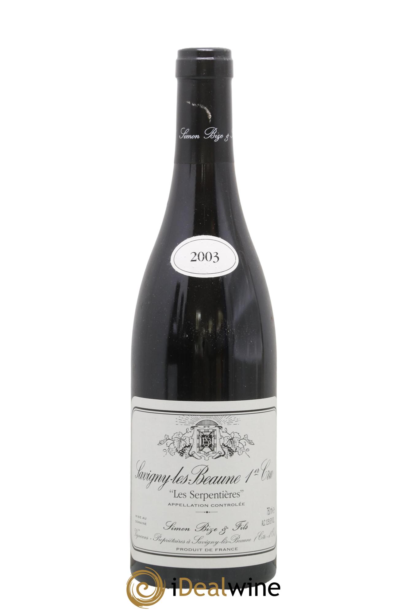 Savigny-lès-Beaune 1er Cru Les Serpentières Simon Bize & Fils 2003 - Lot of 1 bottle - 0