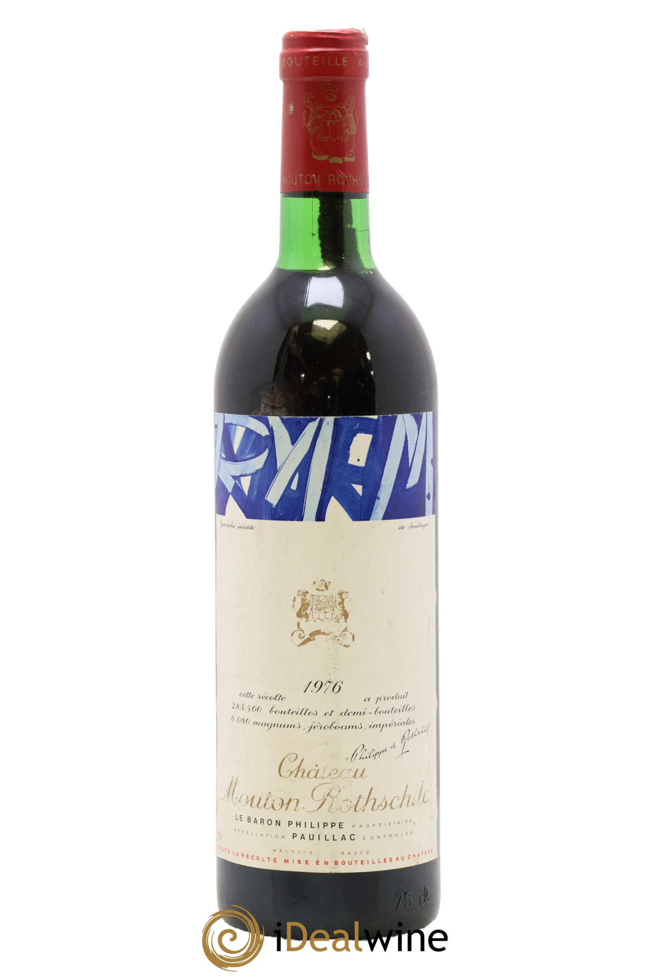 Château Mouton Rothschild 1er Grand Cru Classé 1976 - Lot de 1 bouteille - 0